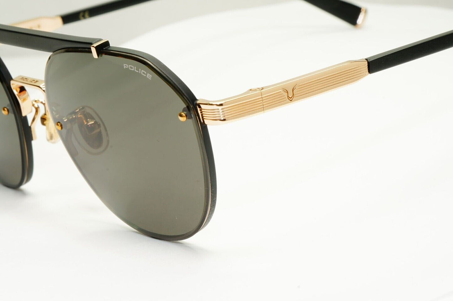 Police Lewis Hamilton F1 Sunglasses Gold Green Pilot SPL E19 COL 0302 54mm [a]