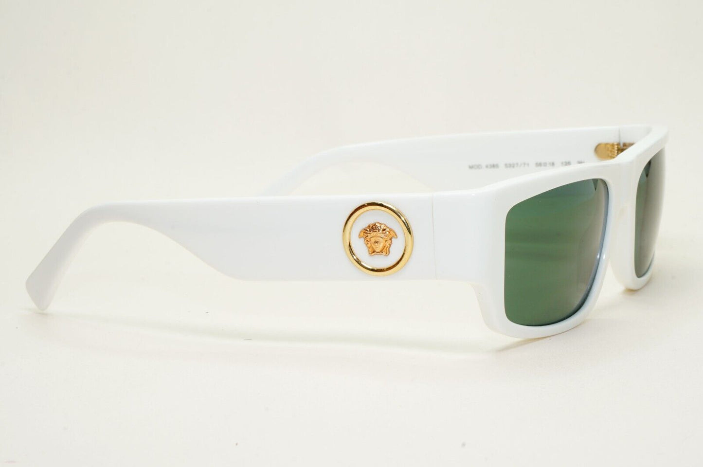 Versace Sunglasses White Green Square Gold Medusa MOD VE 4385 5327/71 56mm