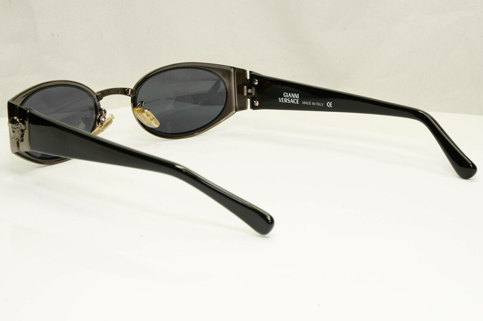 Gianni Versace 1996 Vintage Gunmetal Black Medusa Sunglasses MOD X30 COL 89M
