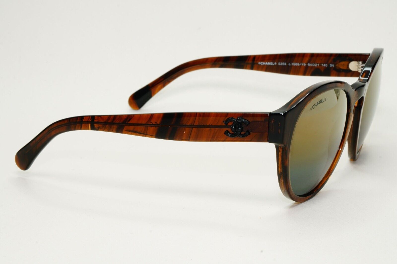 Chanel Sunglasses Brown Marble Gradient Teal Designer 5359 c.1569/Y9 54mm