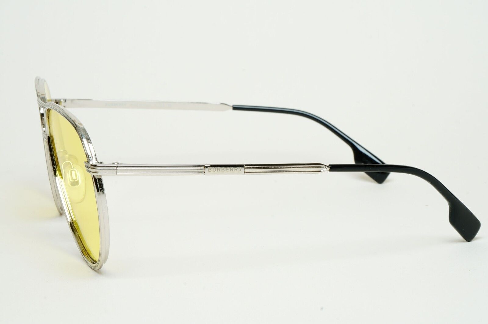 Burberry Sunglasses Scott Silver Yellow Metal Pilot BE 3135 1005/85 59mm