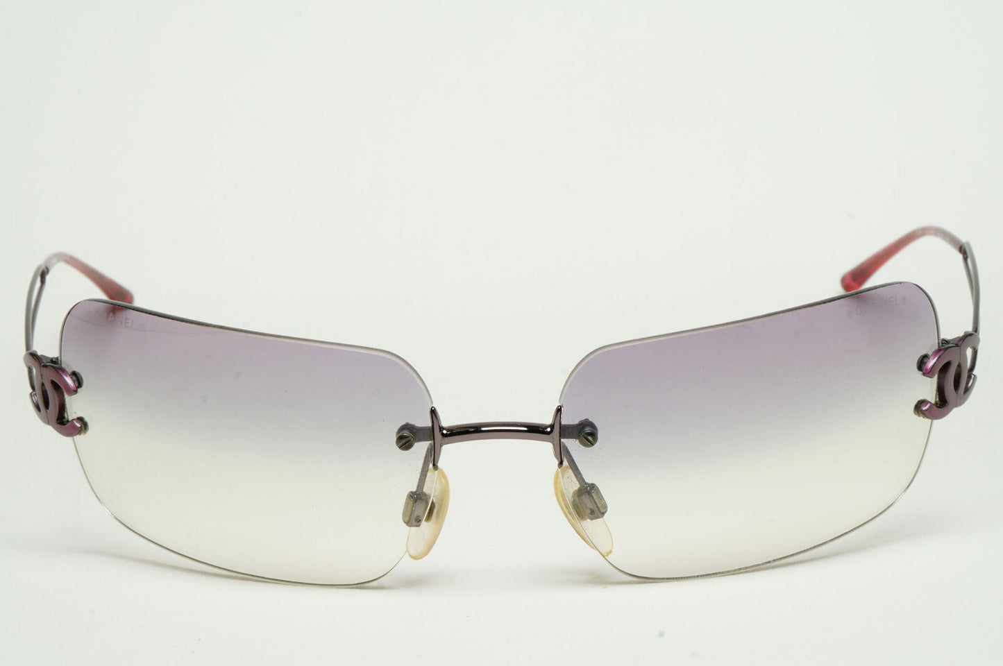 Chanel Sunglasses 2002 Vintage Grey Pale Violet Rimless 4068 c.228/8H 200225
