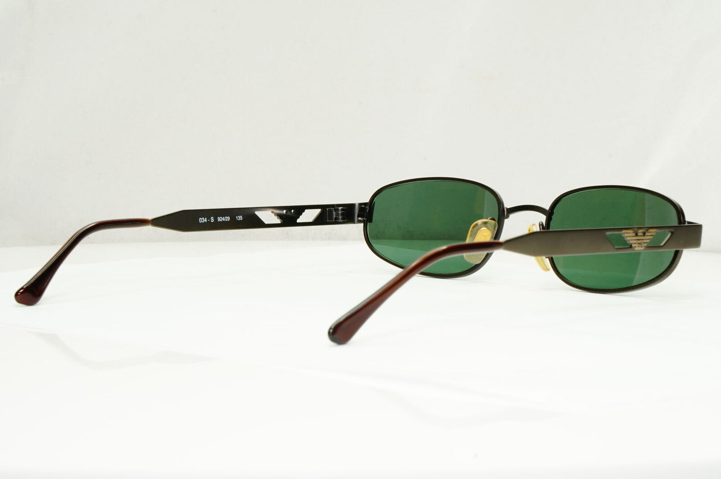 Emporio Armani Sunglasses 1997 Vintage Rectangle Bronze Green 034-S 924/29