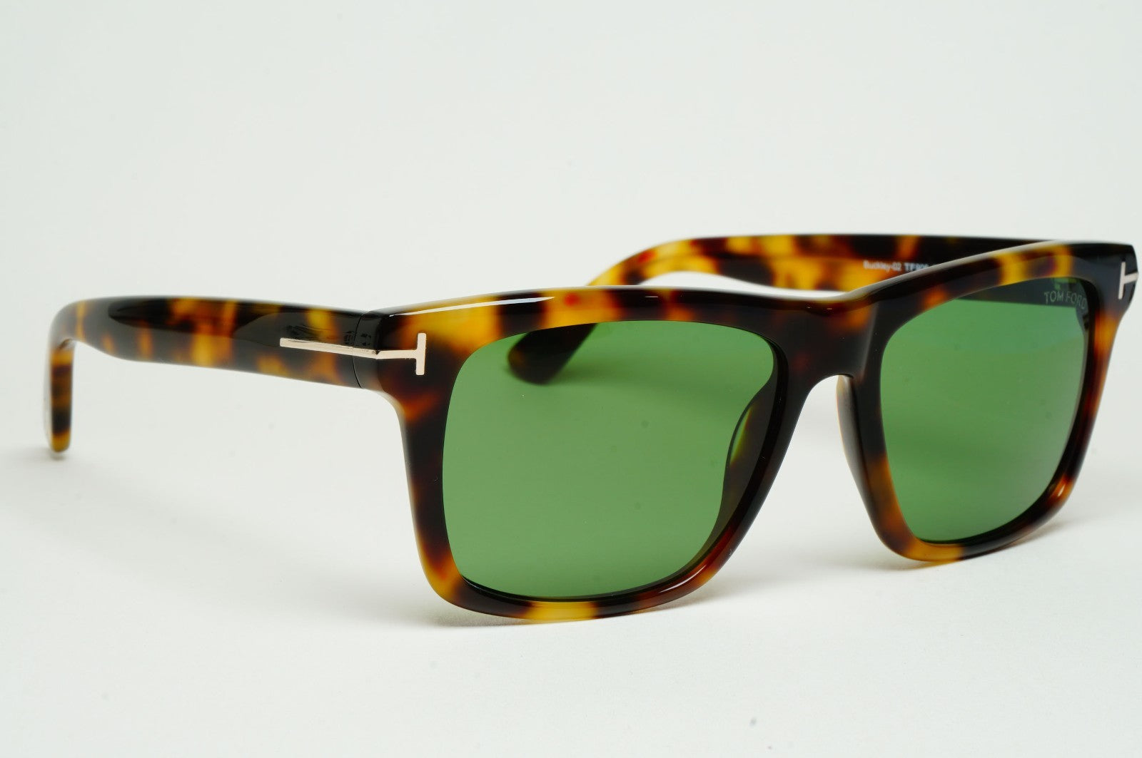 Tom Ford Sunglasses Buckley-02 Brown Tortoise Green Square FT0906 TF 906 53N