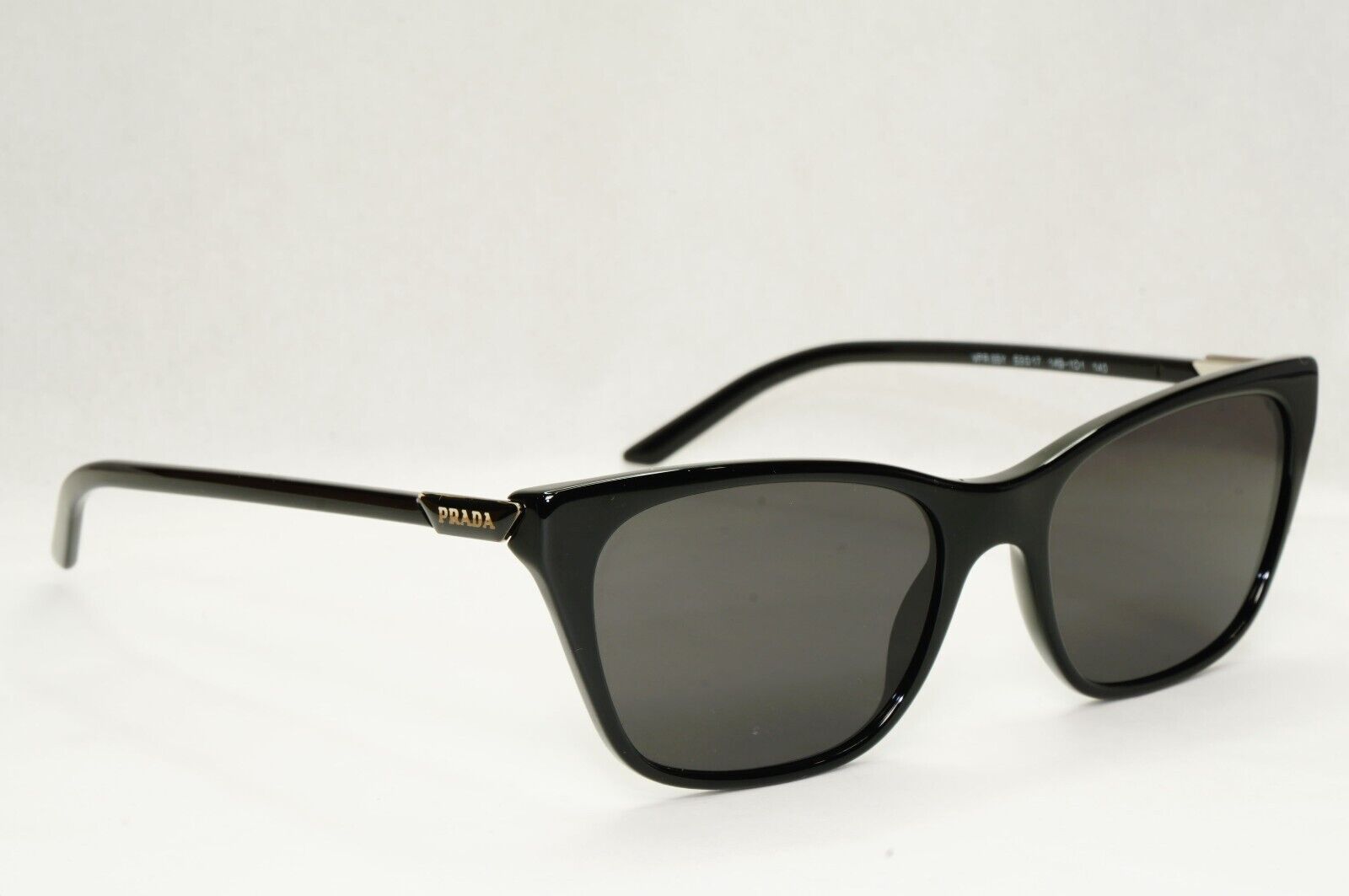 Prada Sunglasses Black Square Glossy Fashion PR05YV VPR 05Y 1AB-1O1 53mm
