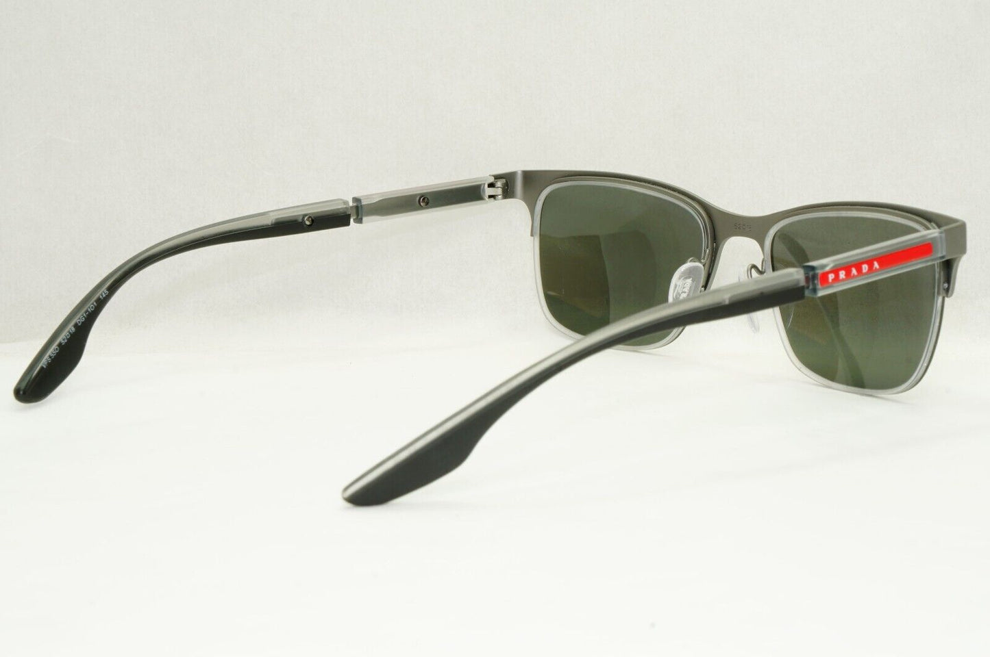 Prada Sunglasses Polarized Grey Silver Mirror Square PS55OV VPS 55O DG1-1O1 52mm