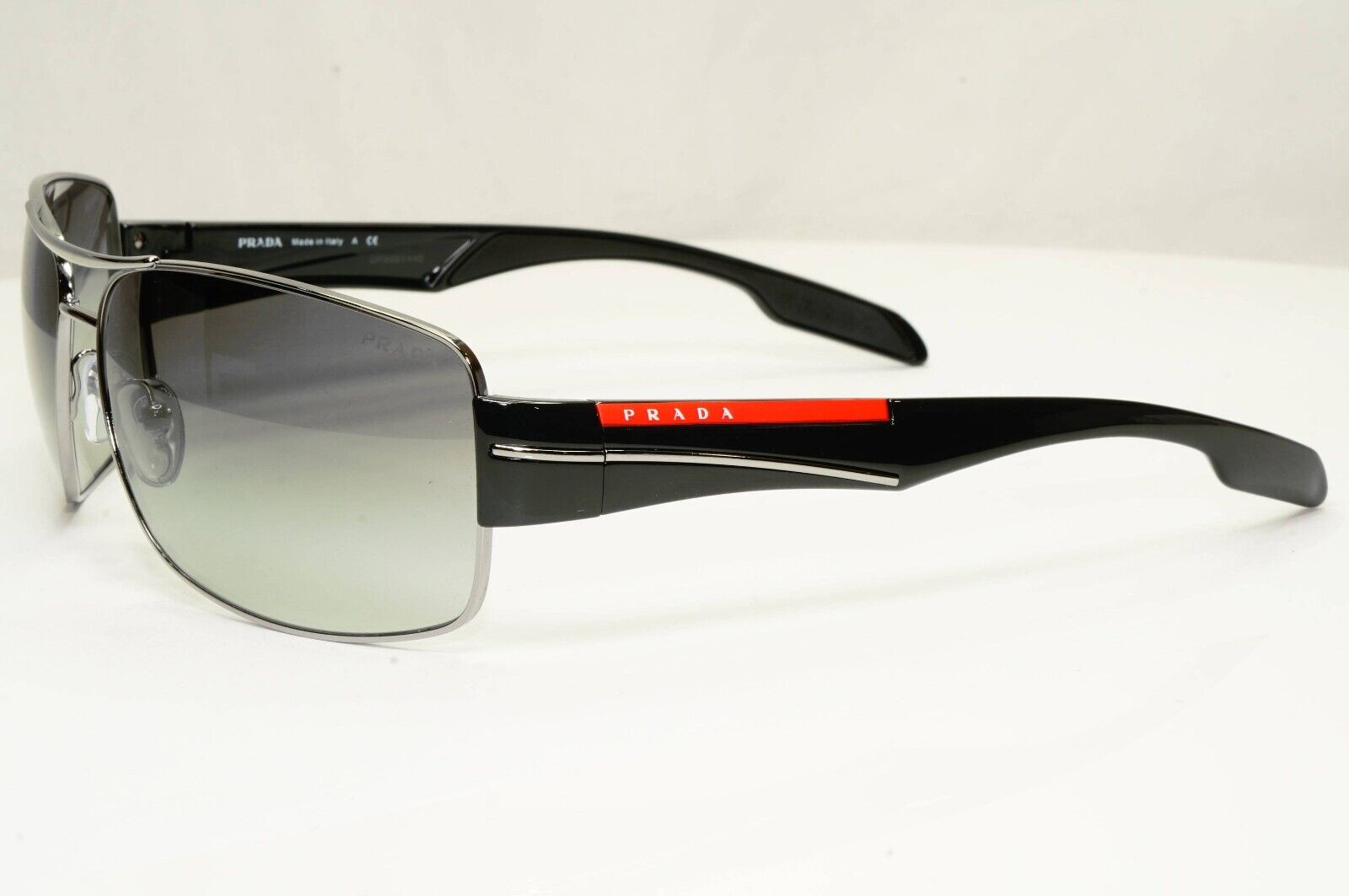 Prada Sunglasses Mens Black Grey Gradient Fade Square PS53NS SPS 53N 5AV-3M1 [a]