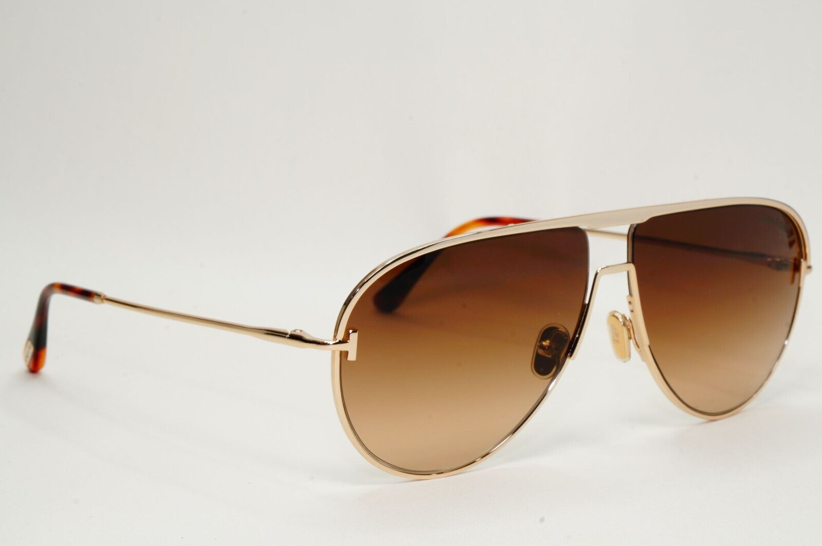 Tom Ford Sunglasses Theo Gold Brown Gradient Metal Pilot FT0924 TF 924 28F 60mm