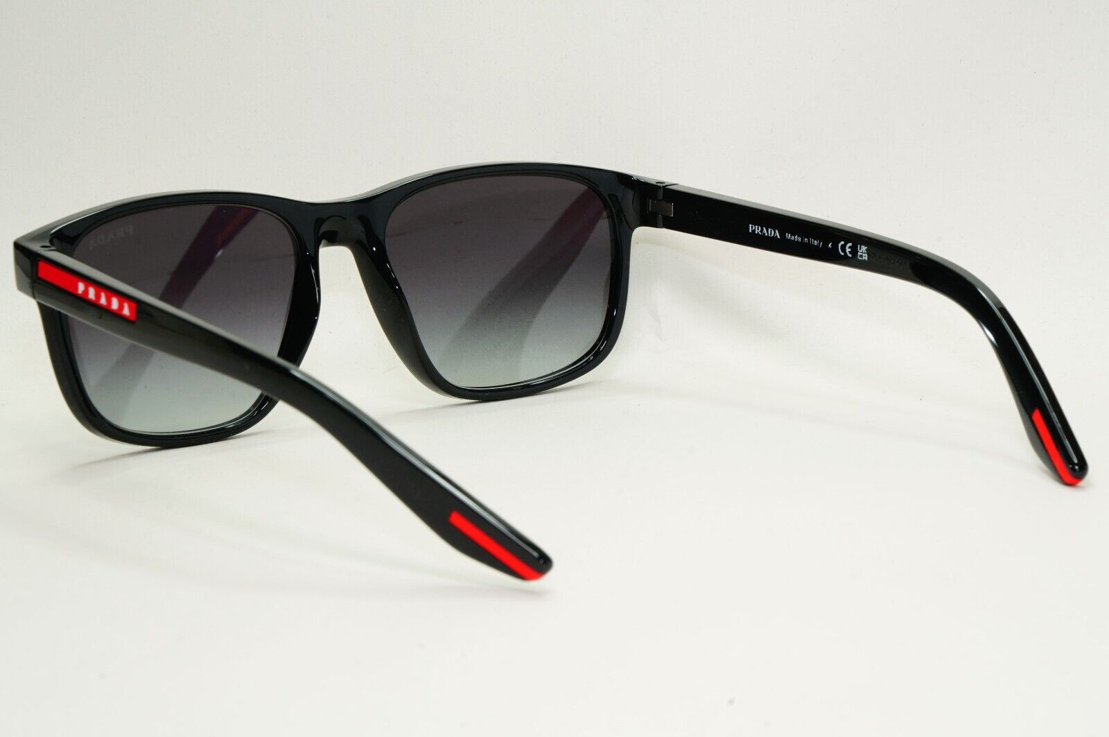 Prada Sunglasses Black Glossy Square Grey Gradient PS06YS SPS 06Y 1AB-09U 56mm
