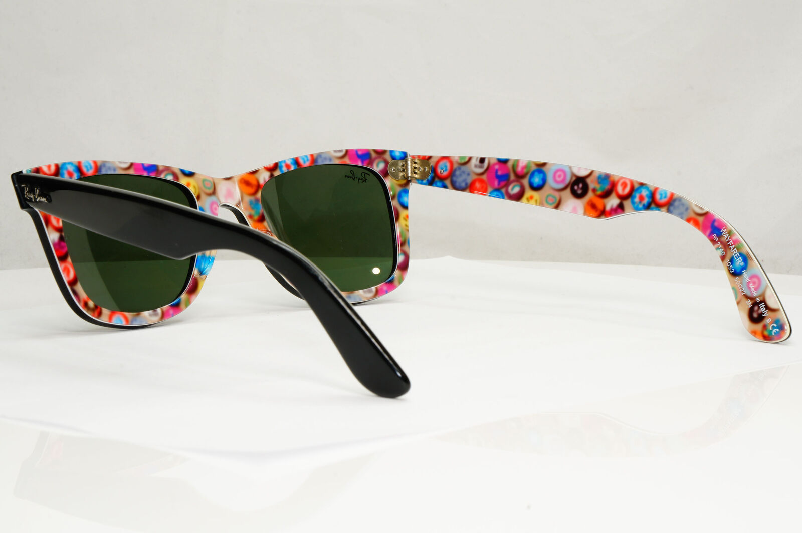 Ray-Ban Wayfarer Prints Sunglasses Black Series 4 Buttons RB 2140 1052 240123