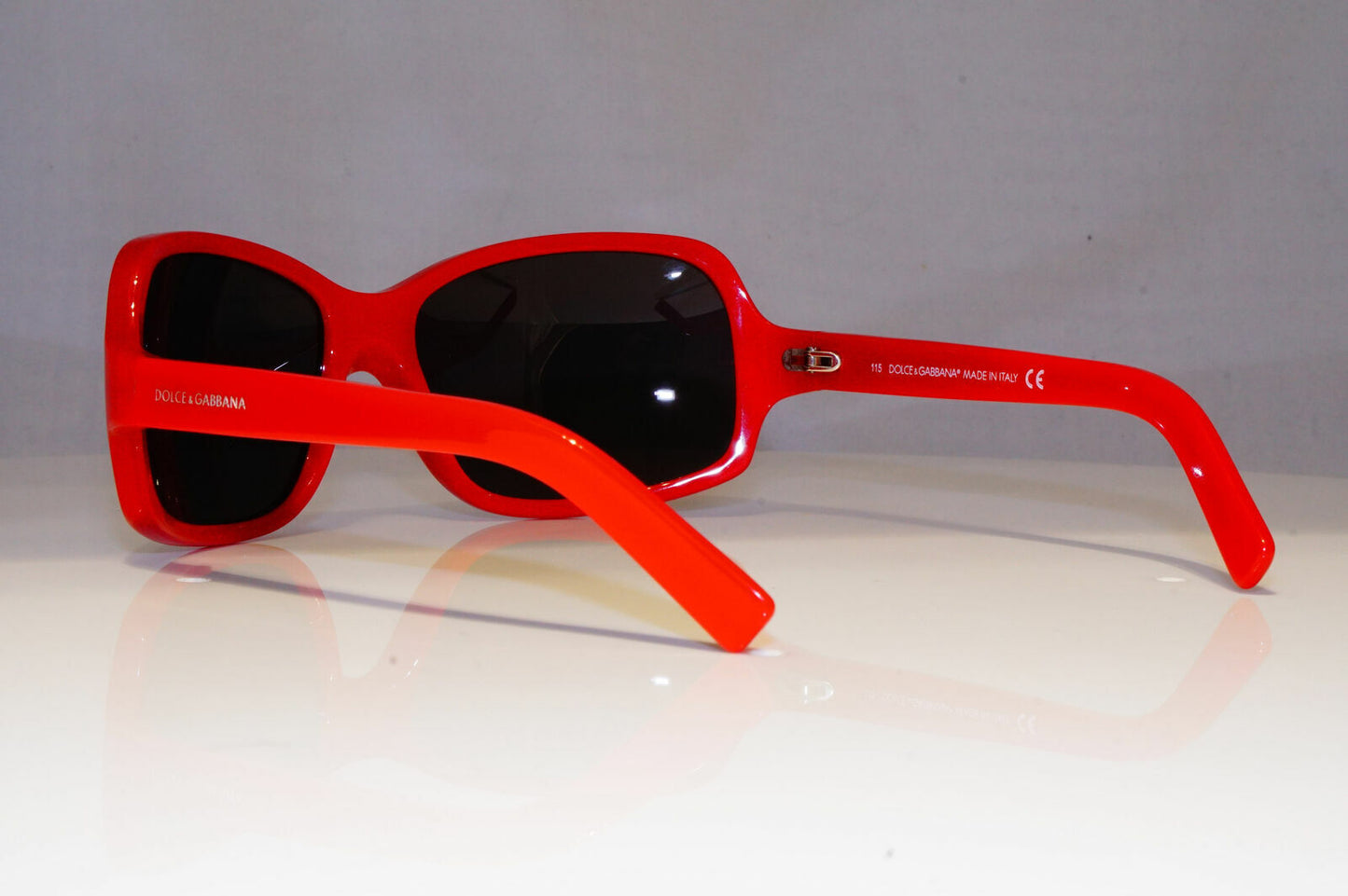 Authentic DOLCE & GABBANA Boxed Vintage Sunglasses Red Square DG 418 M57 25844