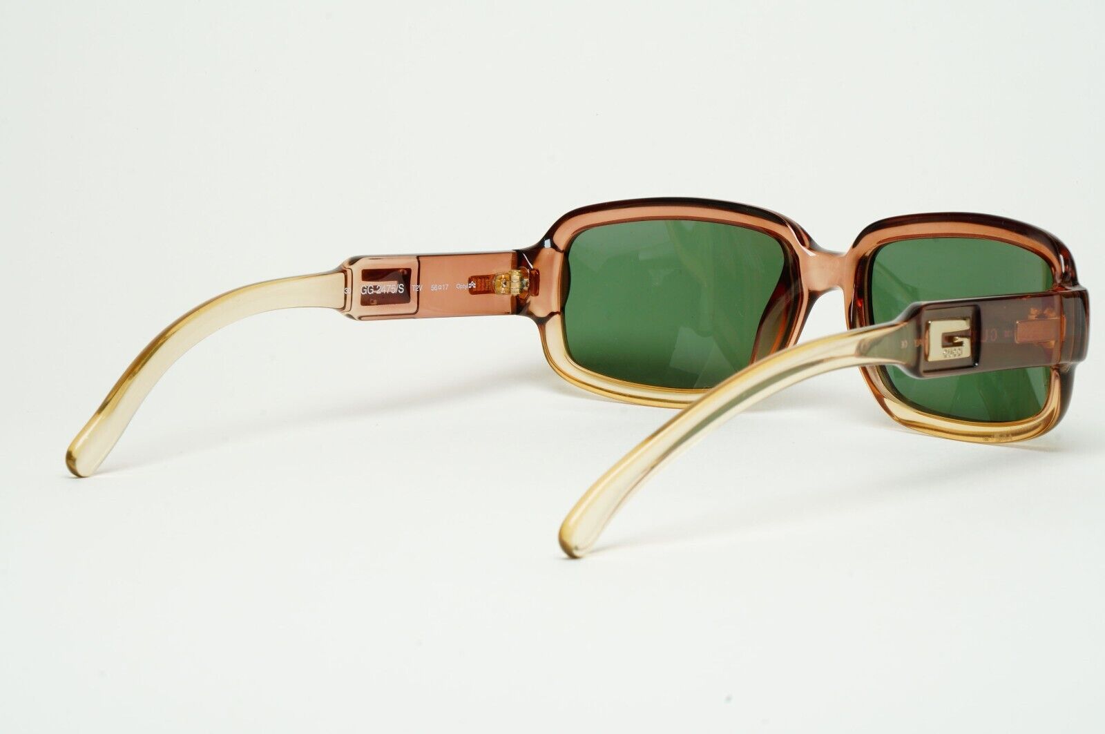 Gucci Sunglasses 1998 Vintage Brown Honey Transparent Green GG 2475/S T2V 110225