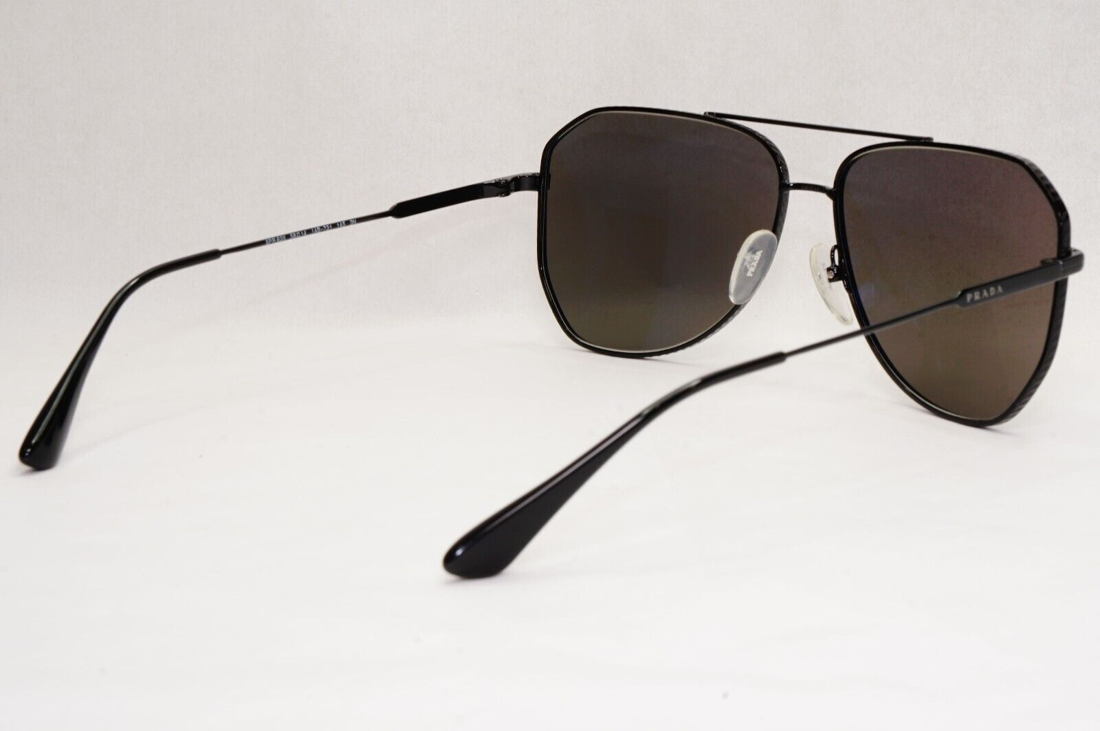 Prada Sunglasses Black Glass Lens Grey Pilot Square PR63XS SPR 63X 1AB-731 39536