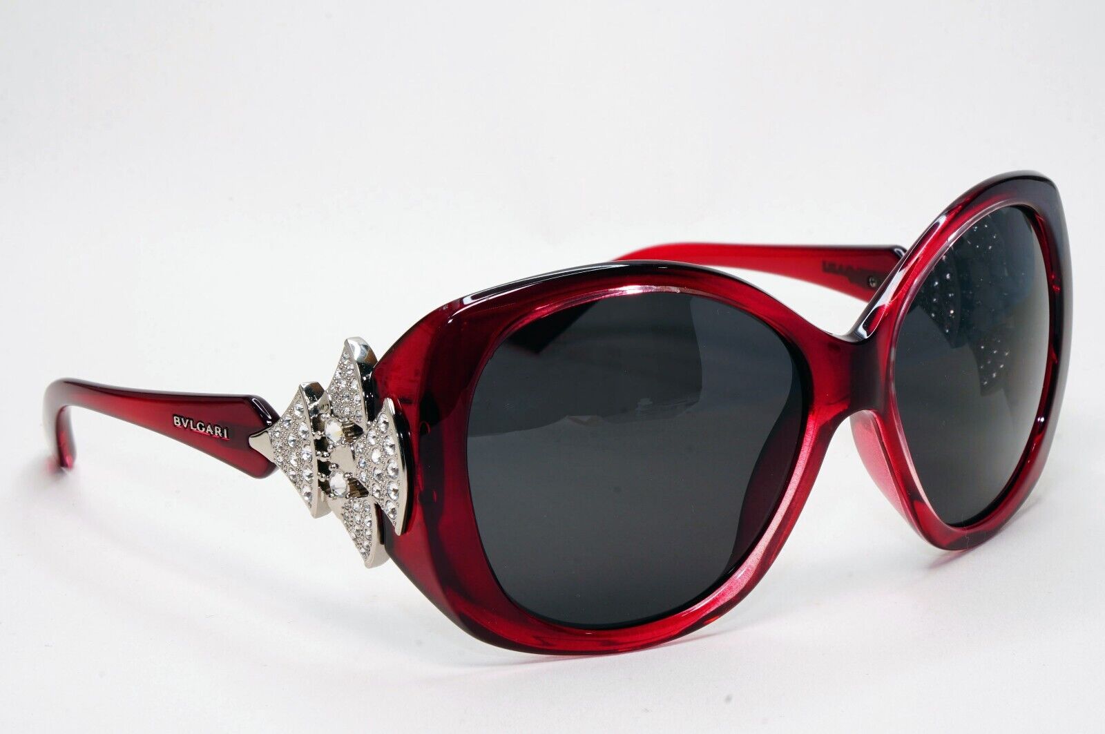 Bvlgari Sunglasses 2015 Dark Red Black Crystal Diamante 8126-B 1001/11 311024