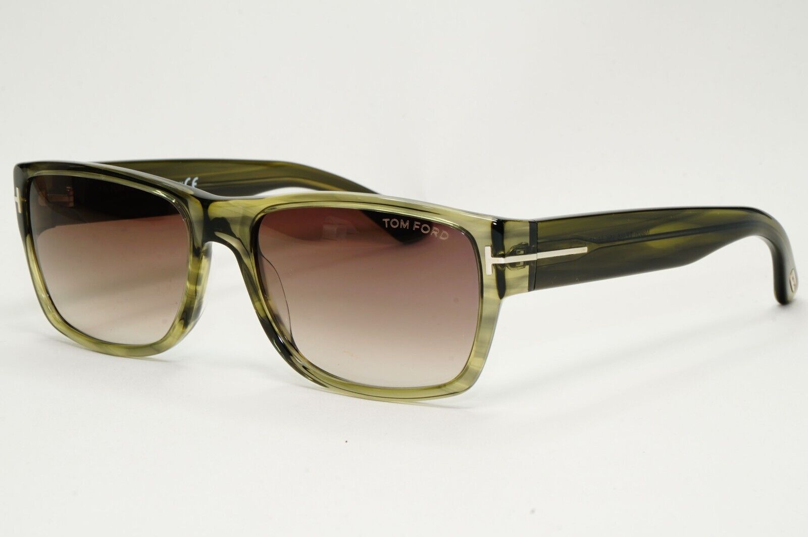 Tom Ford Sunglasses Mason Green Transparent Brown Grad FT0445 TF 445 95K 56mm