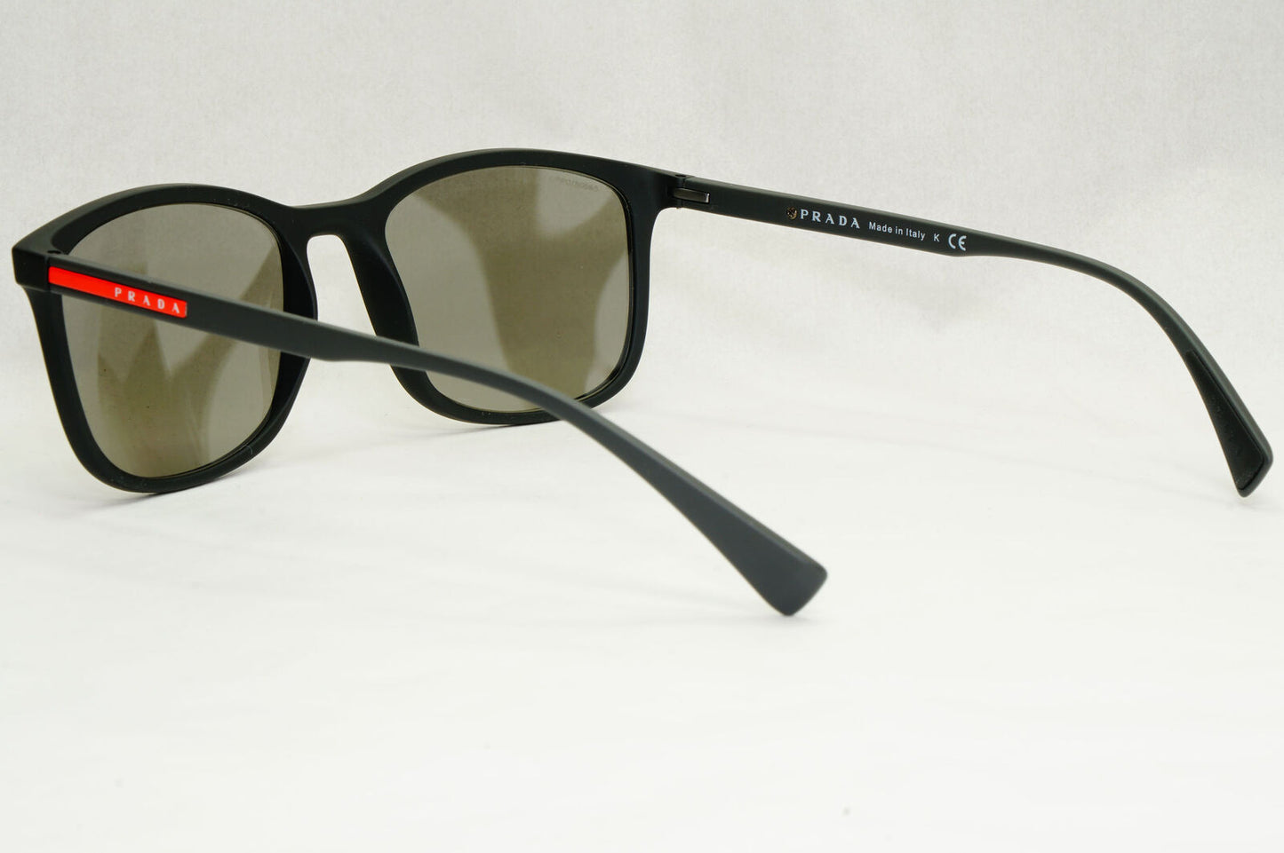 Prada Sunglasses Black Silver Mirror Square PS01TS SPS 01T DG0-2B0 56mm 050124