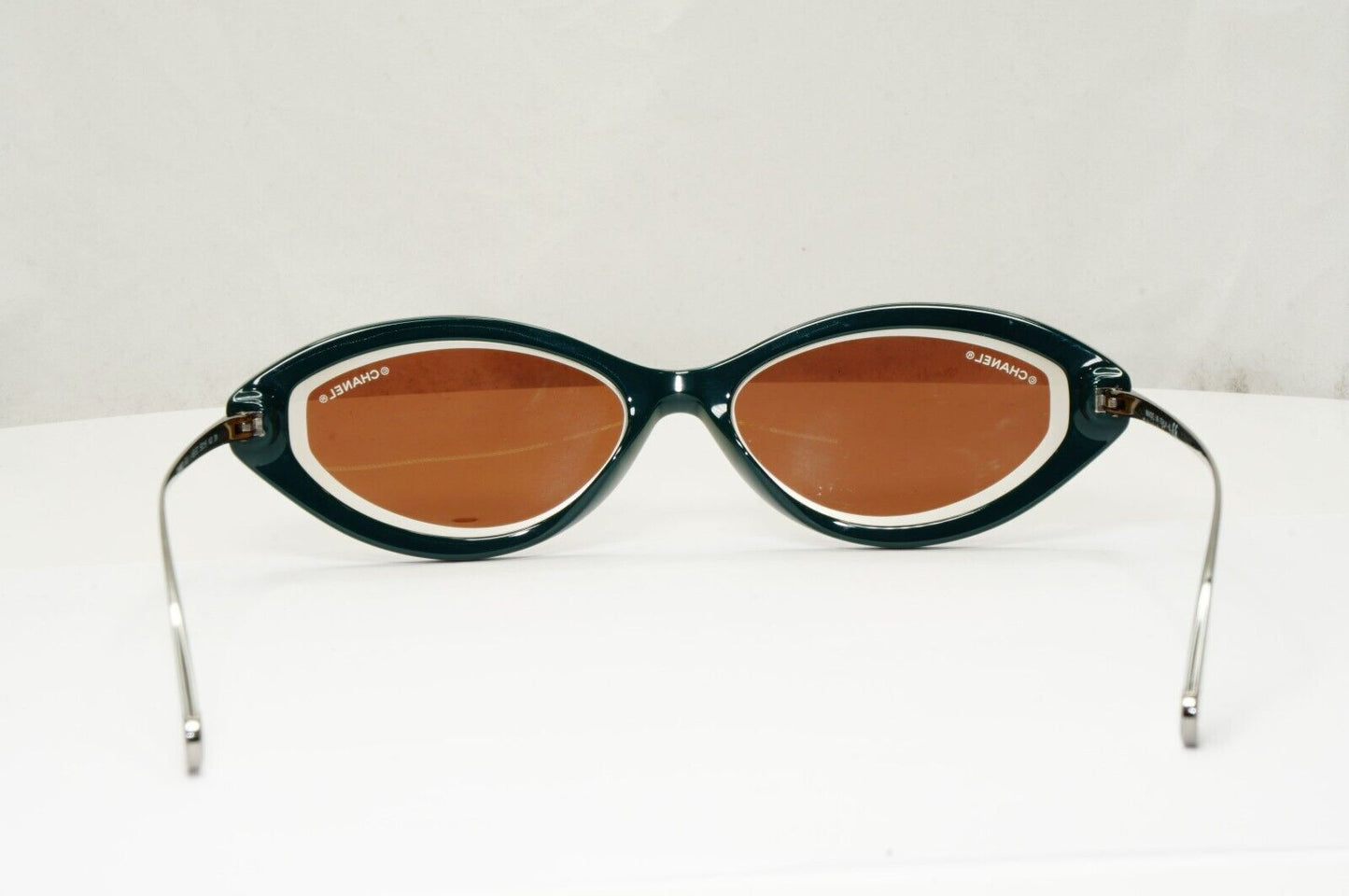 Chanel 2020 Sunglasses Green Gunmetal Grey Pink Mirror Slim 5424 c.1459/EC [A]