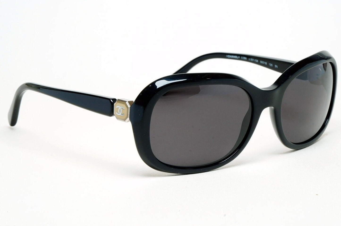 Chanel Sunglasses Black Glossy Square 5286 c.501/S6 56mm 261124