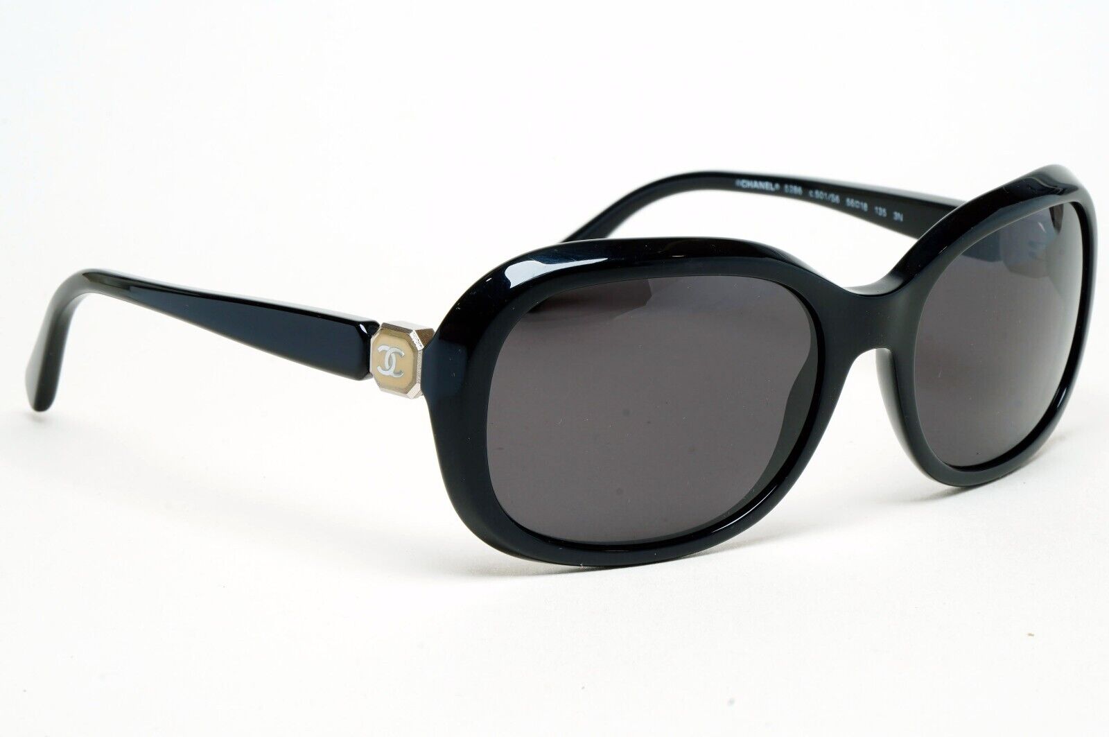 Chanel Sunglasses Black Glossy Square 5286 c.501/S6 56mm 261124