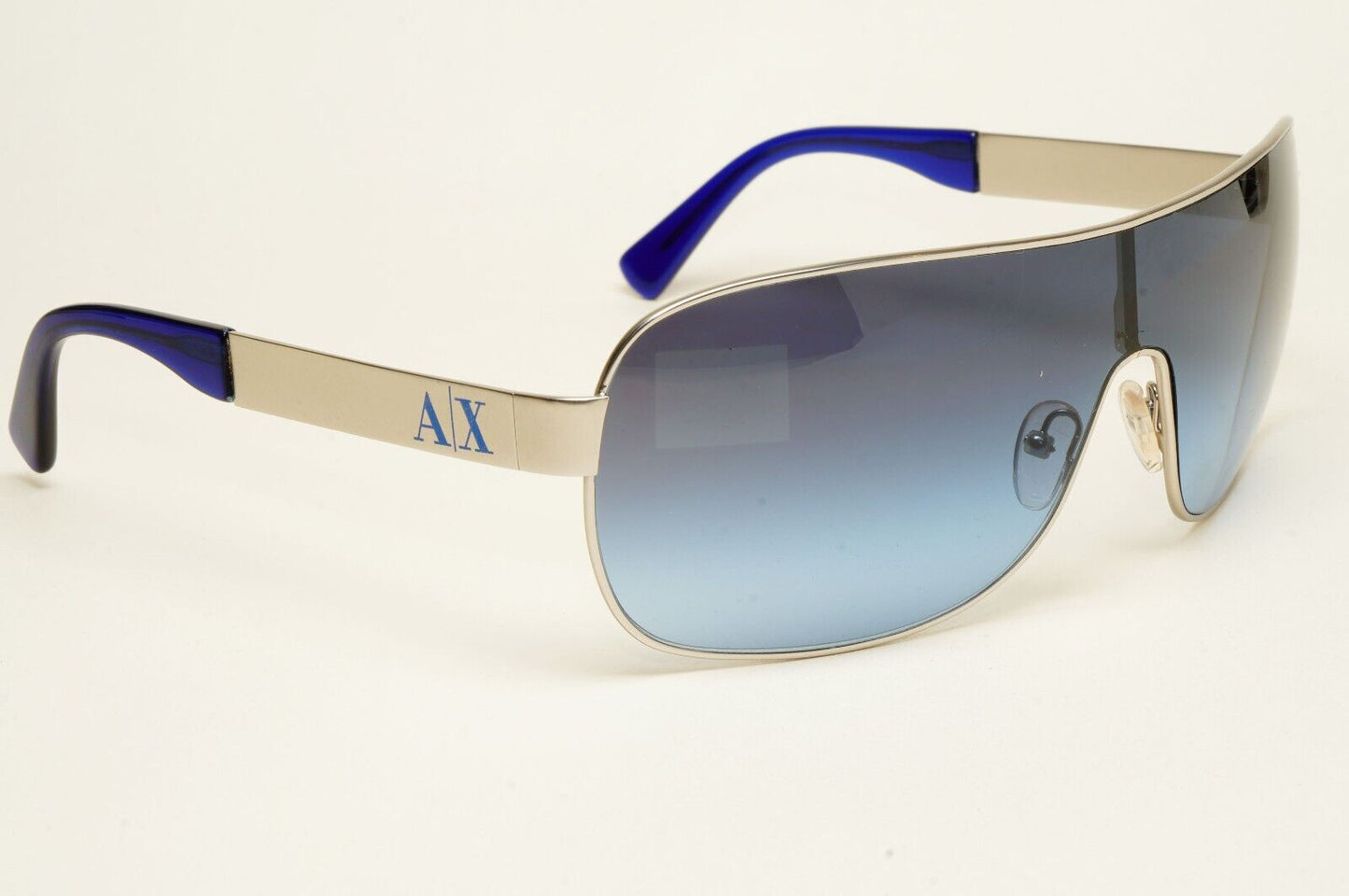 Armani Exchange Sunglasses 2015 Silver Blue Shield AX 2008 6020/4L [a] 221124