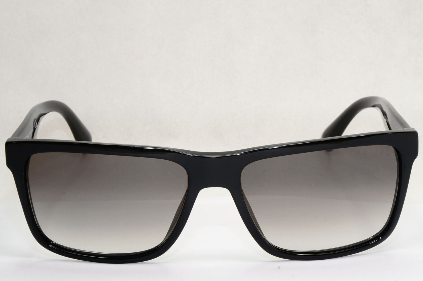 Prada Sunglasses Black Grey Gradient Square Glossy PR19SS SPR 19S 1AB-0A7 59mm