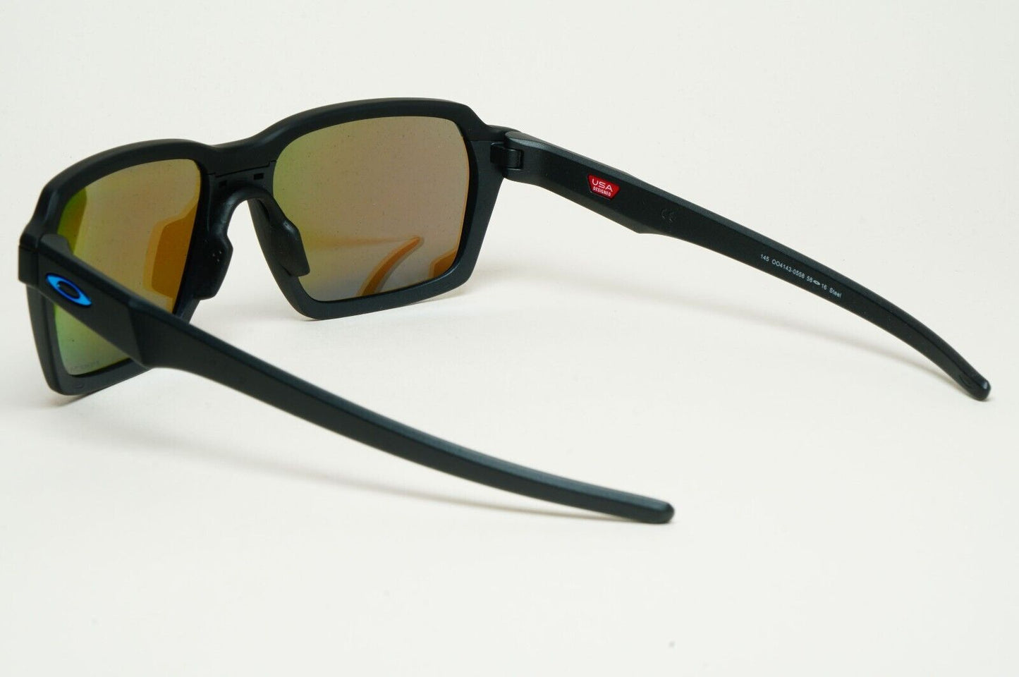 Oakley Sunglasses Parlay Polarized Black Blue Prizm Sapphire OO 4143 05