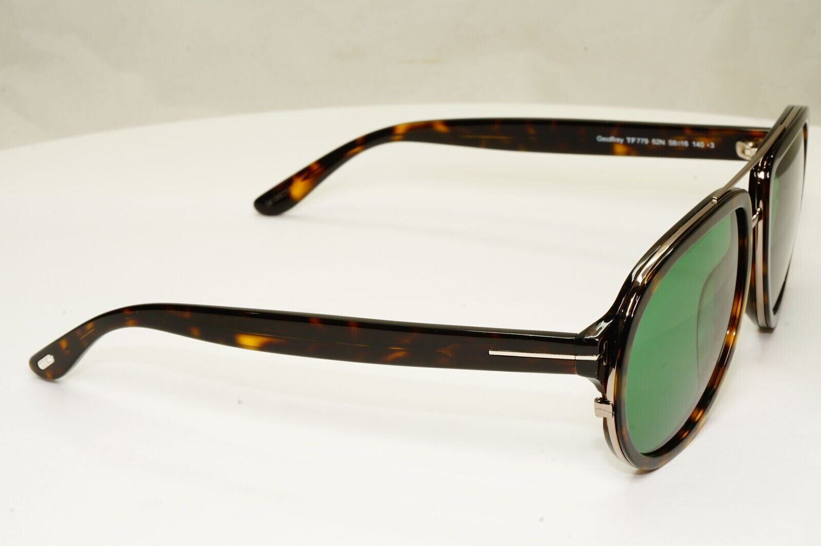 Tom Ford Sunglasses Brown Green Pilot Tortoise Geoffrey TF 779 52N [A] 291222