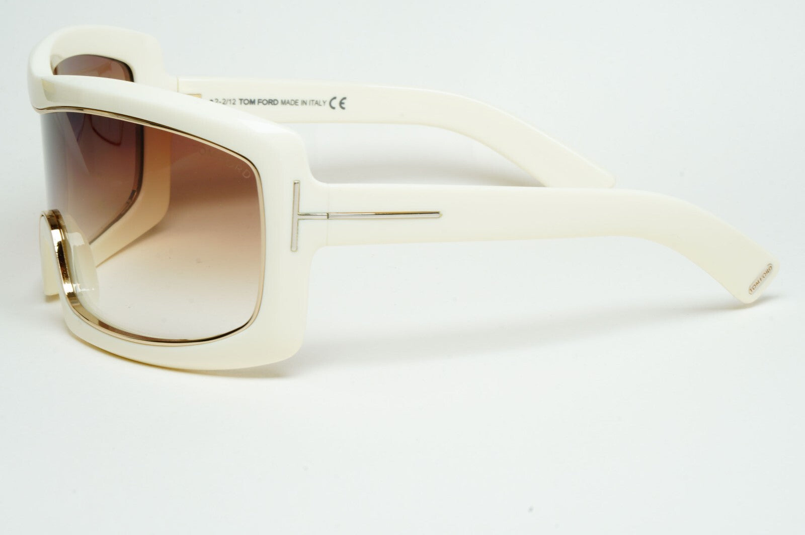 Tom Ford Sunglasses Olga Sunglasses Shield Ski Large Cream White TF 305 25F