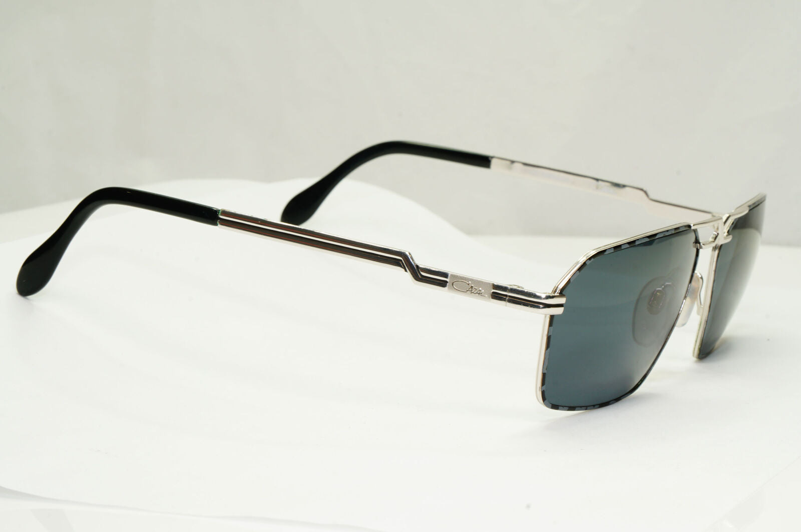Cazal 1990s Vintage Sunglasses Silver Grey Rectangle Retro MOD 744 251122