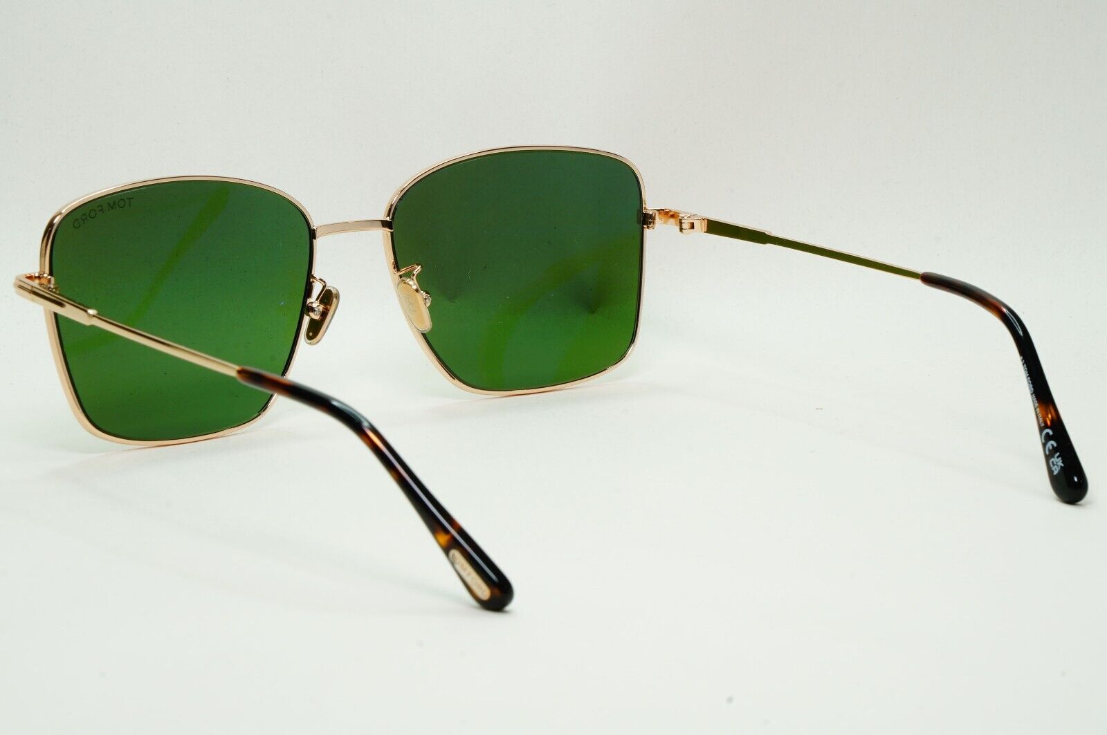 Tom Ford Sunglasses Gold Green Metal Square FT0953-D TF 953-D 28N 60mm
