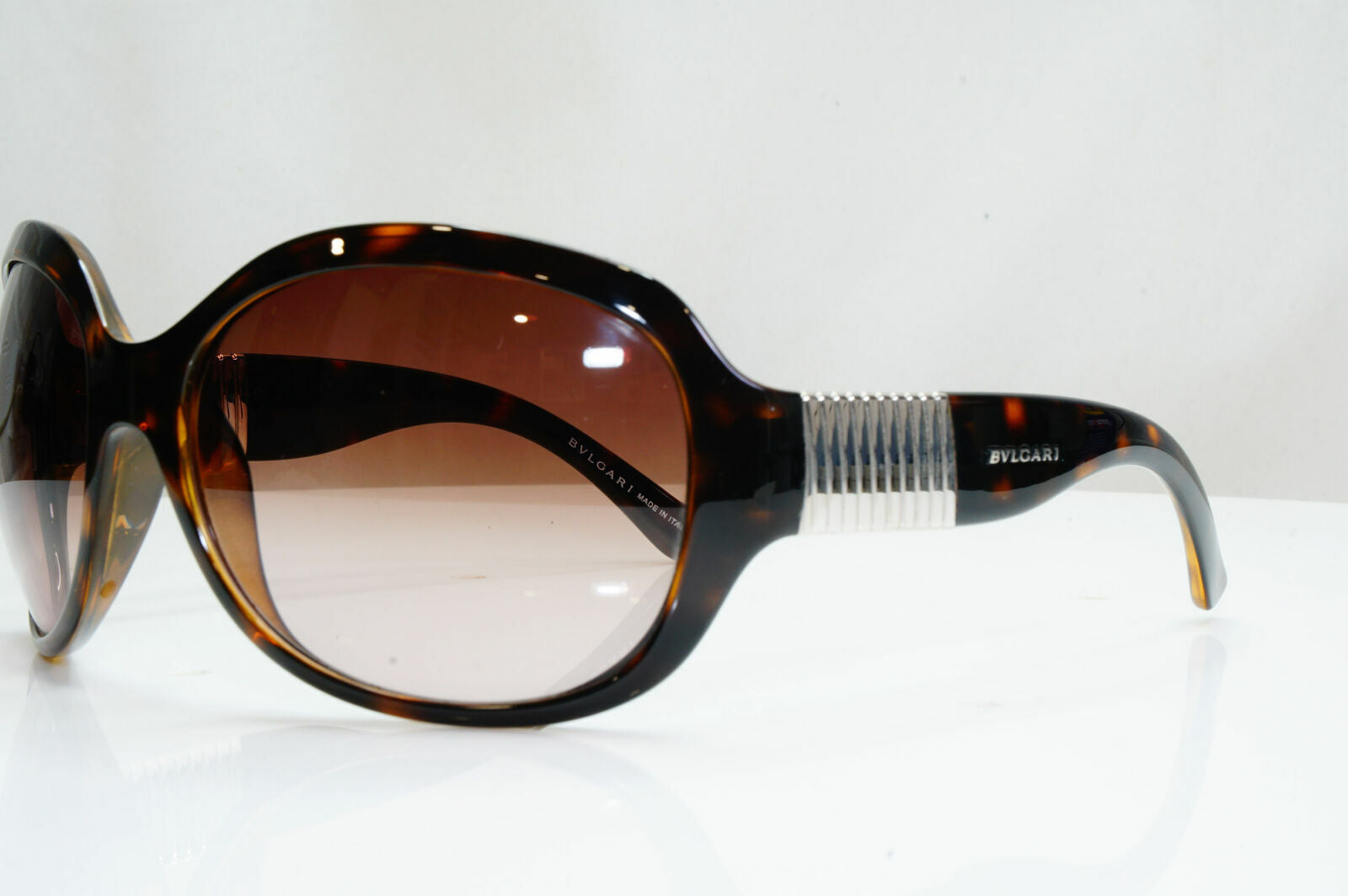 Authentic BVLGARI Boxed Vintage Sunglasses Brown Square HAVANA 8039 977/13 26624