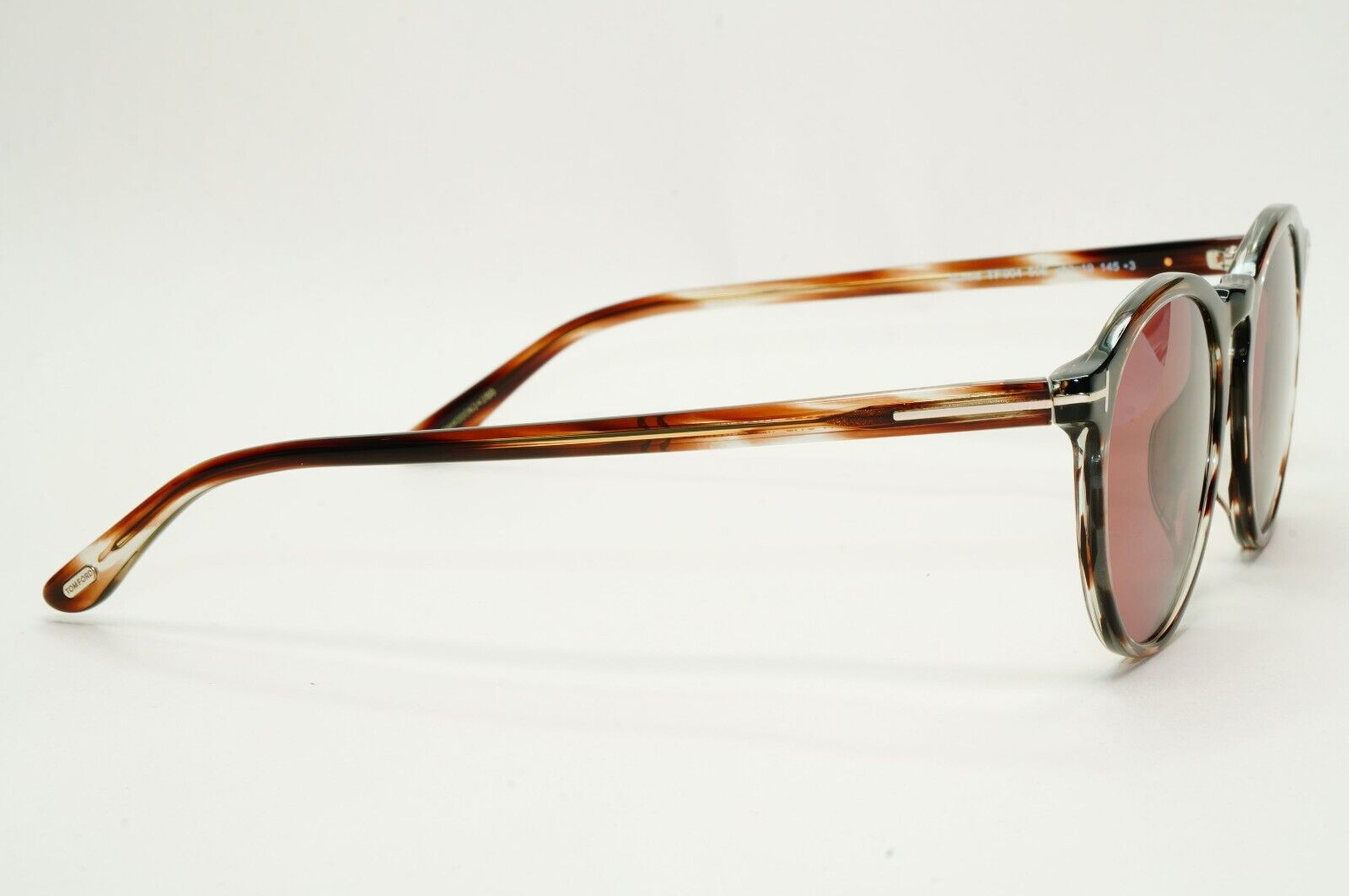 Tom Ford Sunglasses Aurele Brown Tortoise Round Red Bordo FT0904 TF 904 50E 52mm