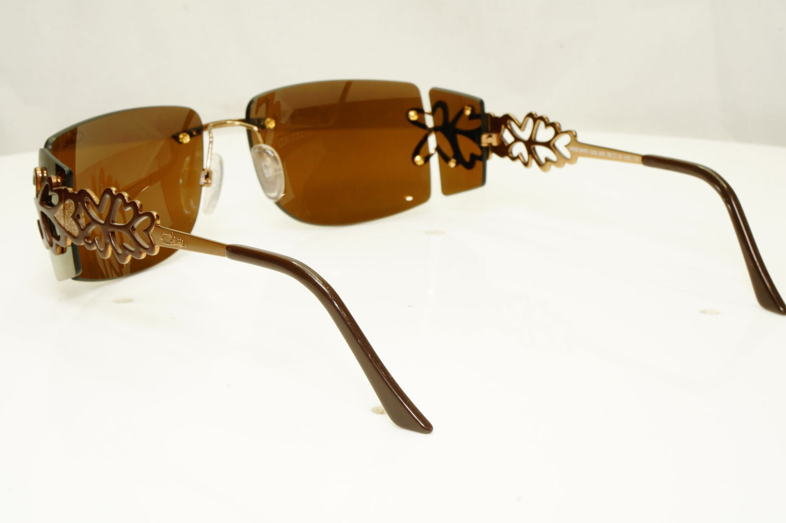 Cazal Sunglasses Vintage Brown Gold Rimless Metal MOD 9045 002 010122