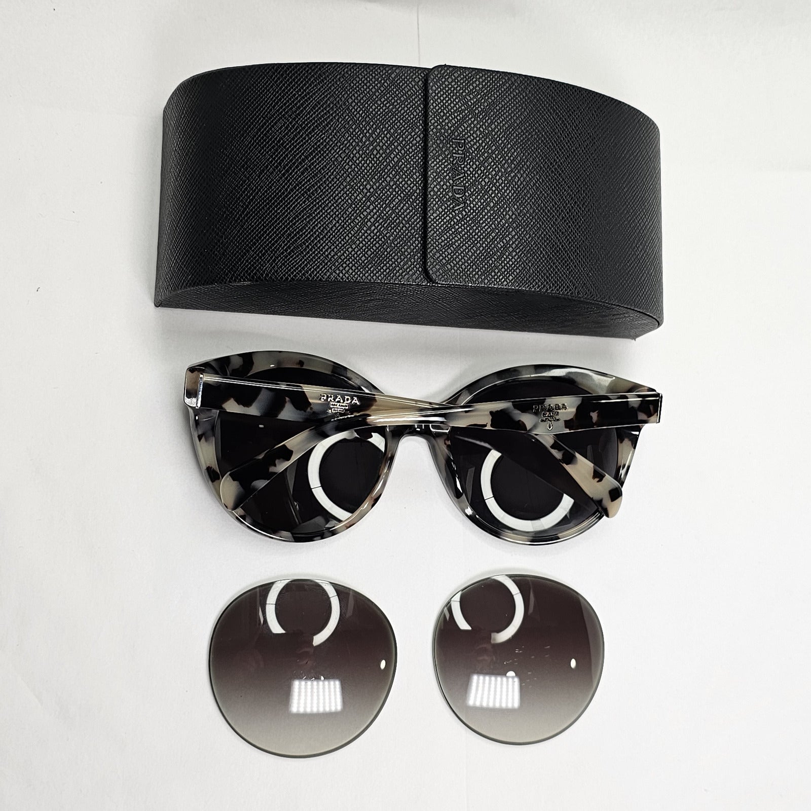 Prada Sunglasses 2012 Vintage Square Black Marble PR23OS SPR 23O ROK-0A7 070224