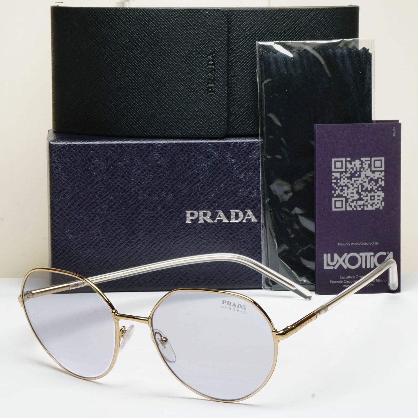 Prada Sunglasses Photochromic Gold Grey Lilac PR65XS SPR 65X ZVN-07D