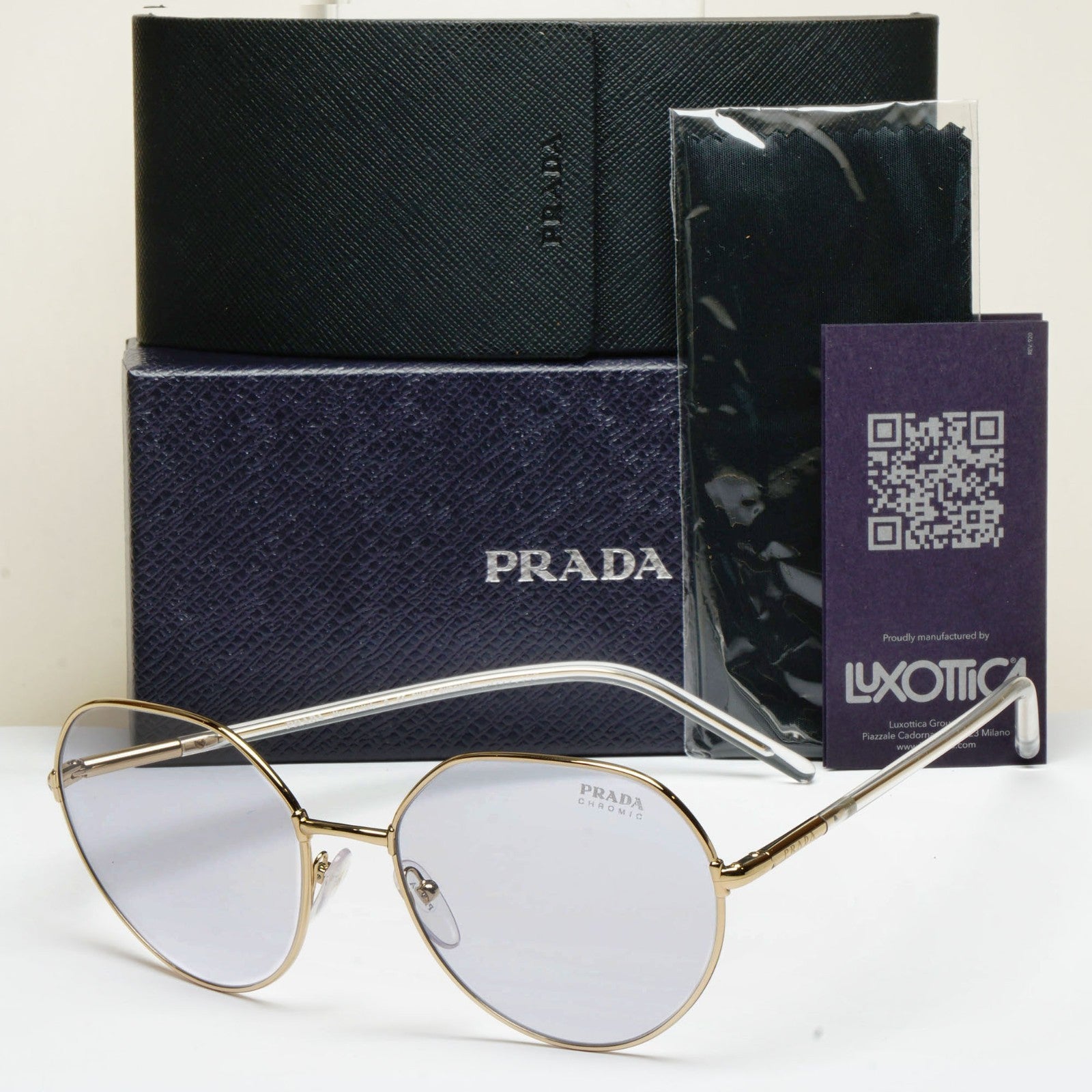 Prada Sunglasses Photochromic Gold Grey Lilac PR65XS SPR 65X ZVN-07D