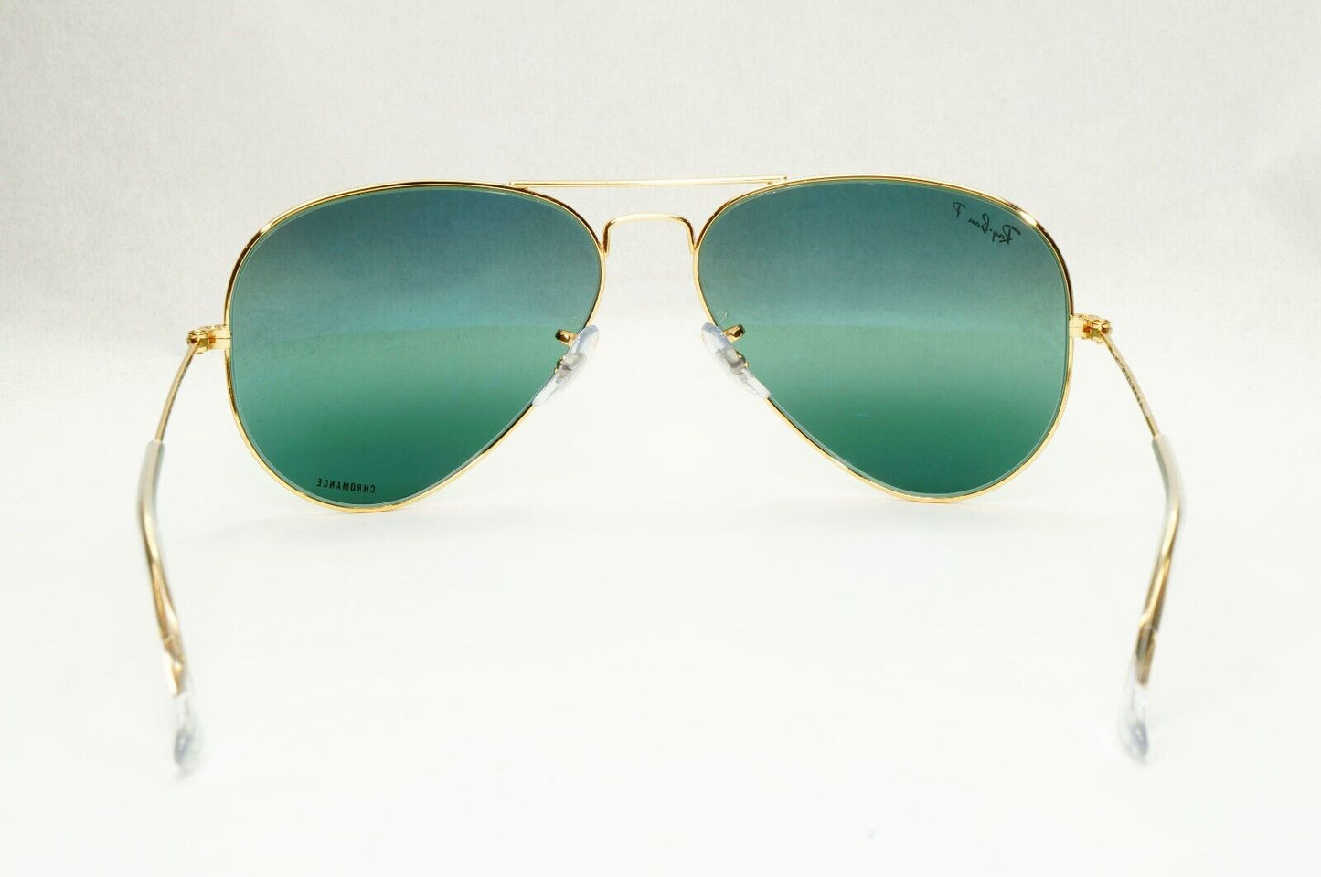 Ray-Ban Sunglasses Aviator Polarised Chromance Gold Green RB 3025 9196/G6 58mm