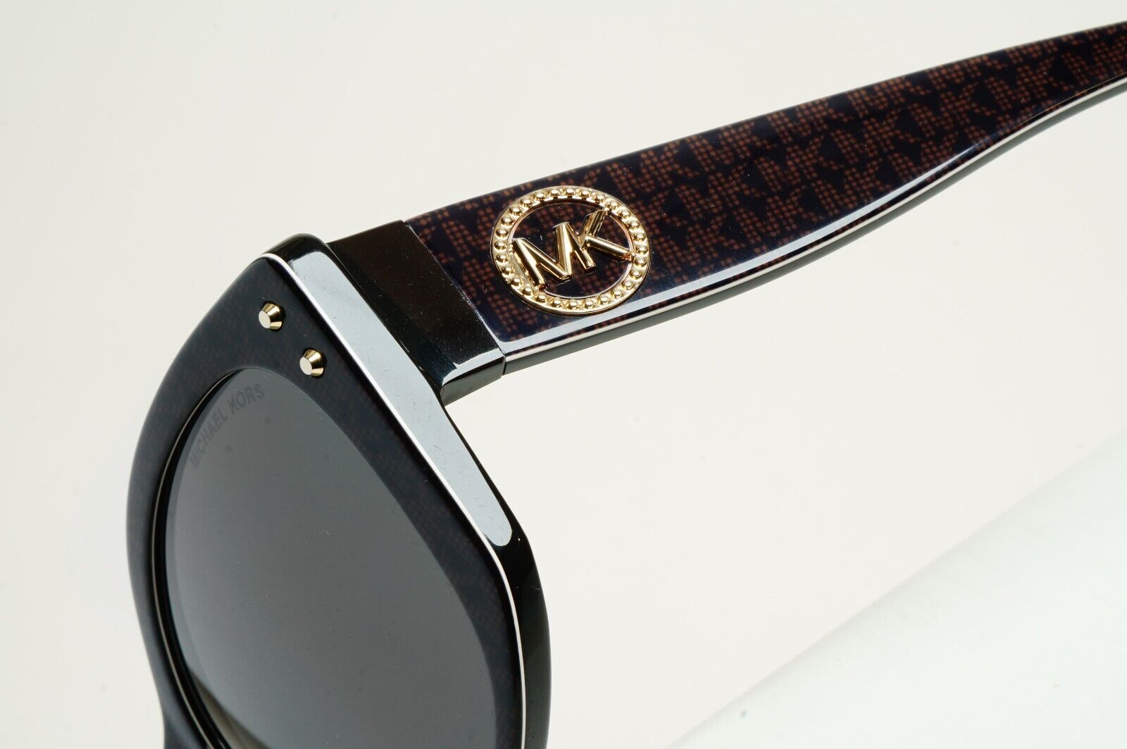 Michael Kors Sunglasses Black Gold Monogram Square MK 2175U Charleston 3500/87