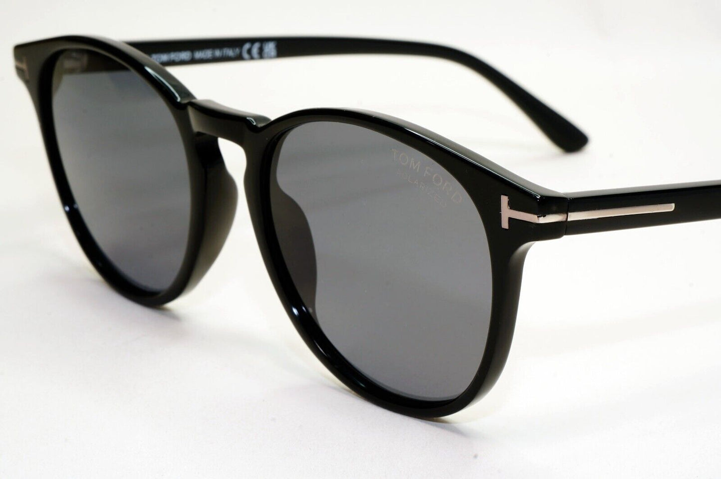 Tom Ford Sunglasses Polarised Black Round Grey FT1097-N TF 1097-N 01D 53mm [a]