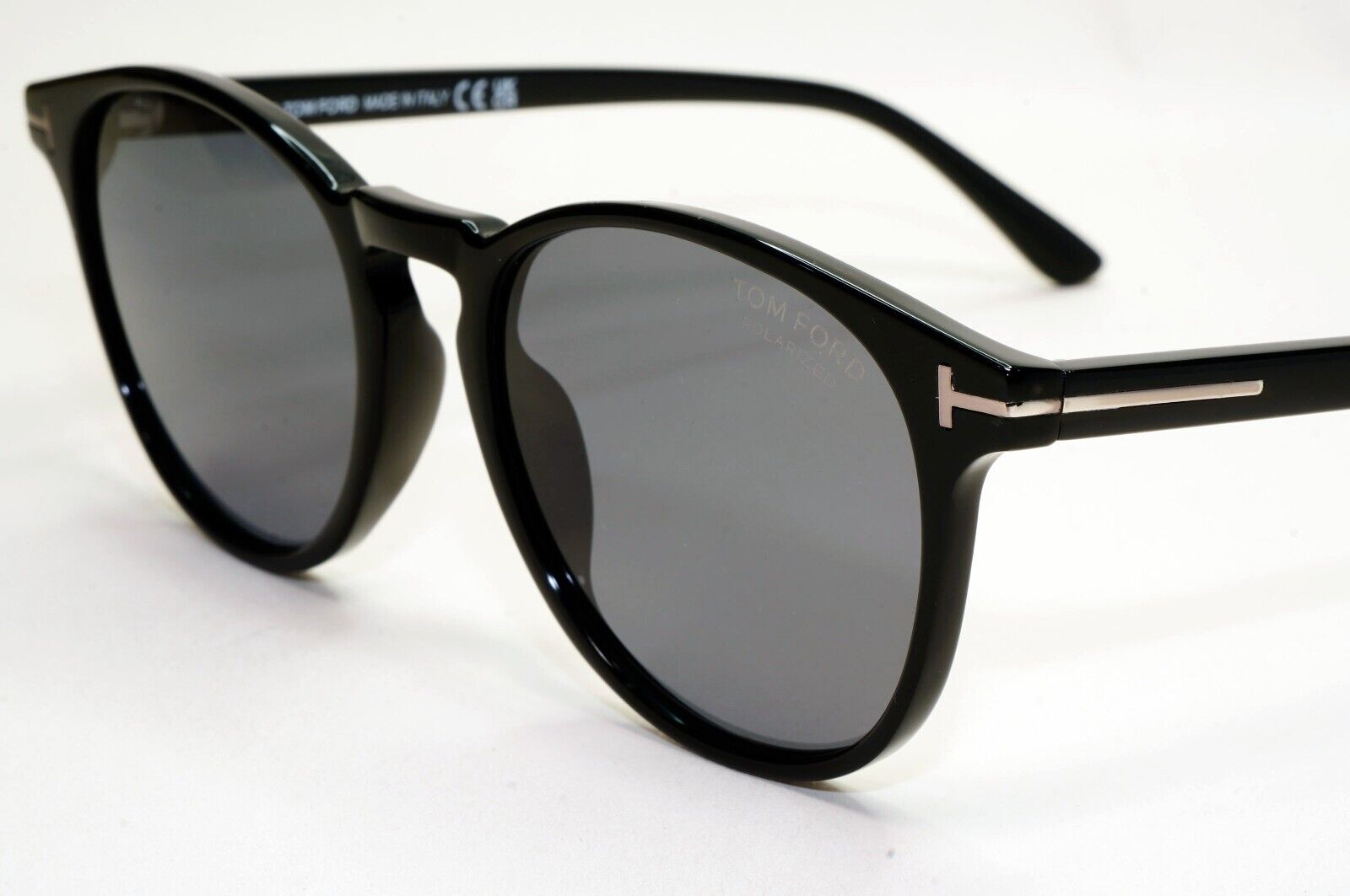 Tom Ford Sunglasses Polarised Black Round Grey FT1097-N TF 1097-N 01D 53mm [a]