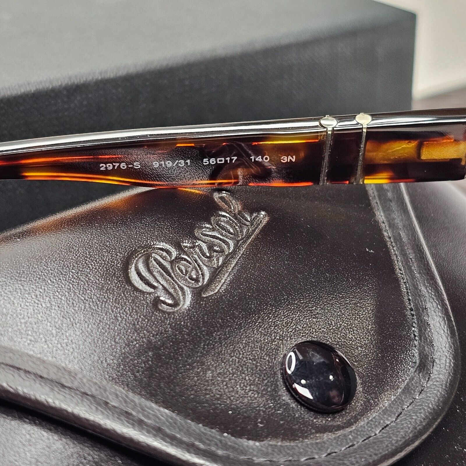 Persol Sunglasses 2012 Vintage Brown Tortoise Green Rectangle 2976-S 919/31 56mm
