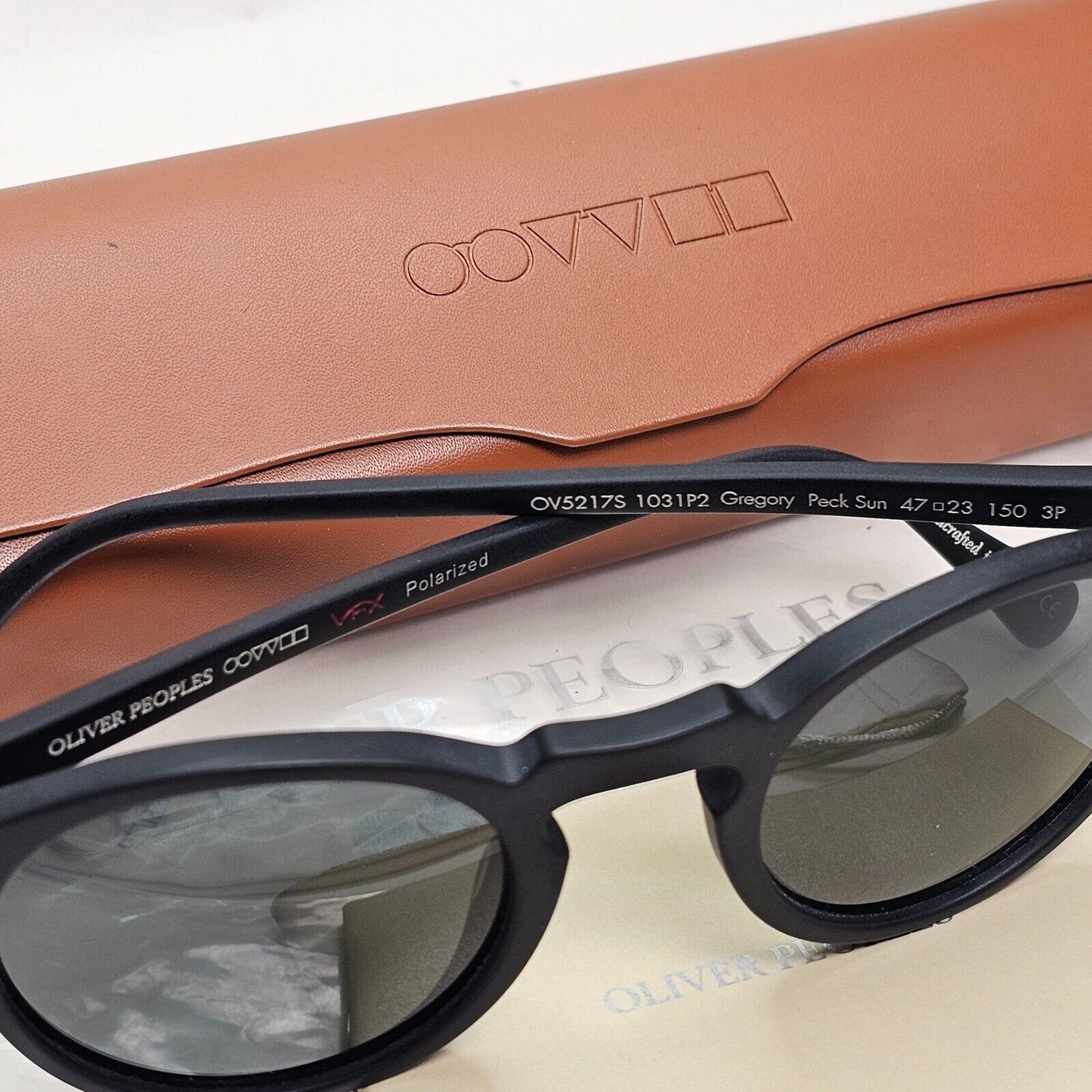 Oliver Peoples Sunglasses 2014 Gregory Peck Black Polarised OV 5217S 1031P2 47mm