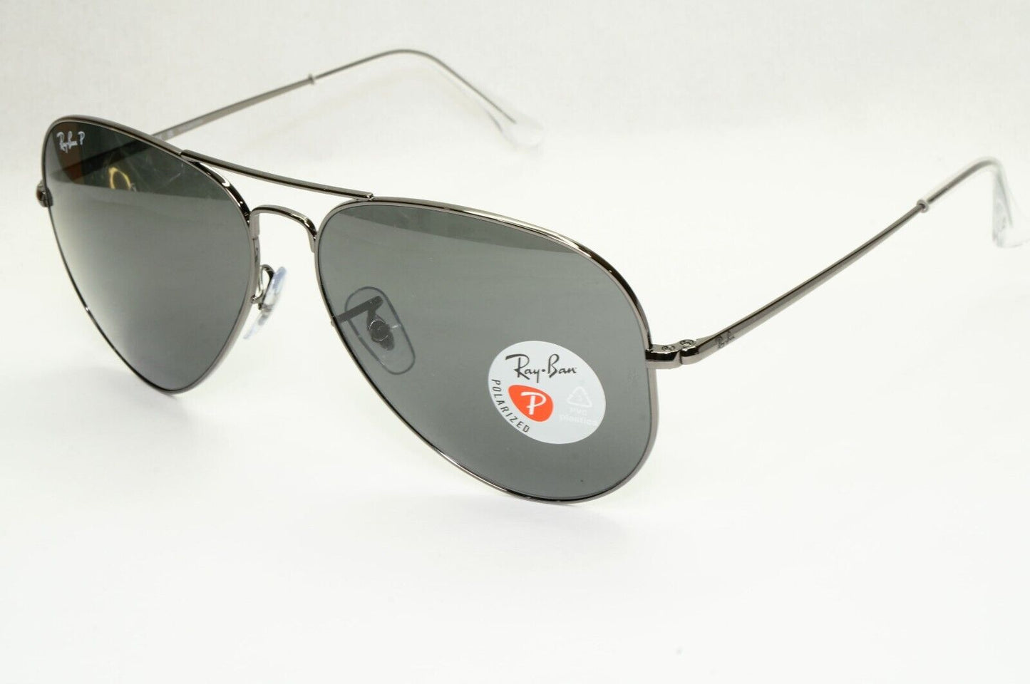 Ray-Ban Sunglasses Aviator II Polarised Gunmetal Black RB 3689 Metal 004/48 62mm