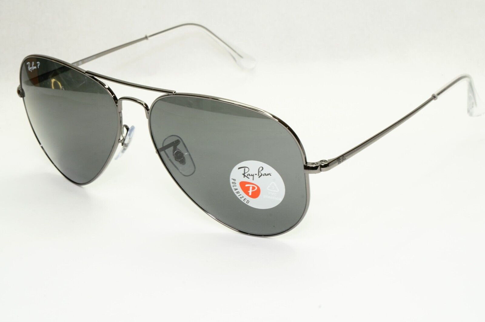 Ray-Ban Sunglasses Aviator II Polarised Gunmetal Black RB 3689 Metal 004/48 62mm