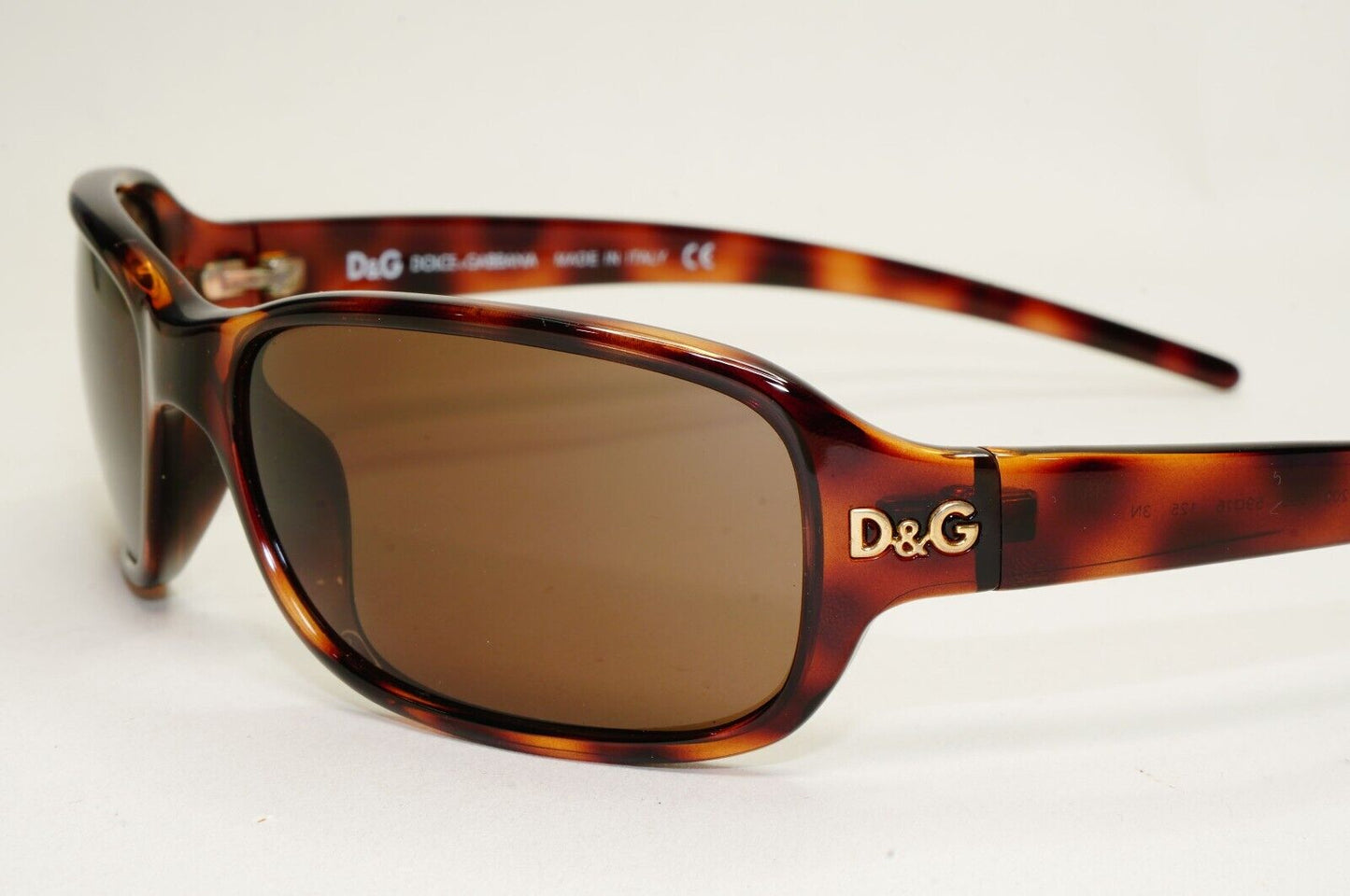 Dolce & Gabbana Sunglasses 2008 Vintage Brown Tortoise Wrap D&G 2200 095 031124