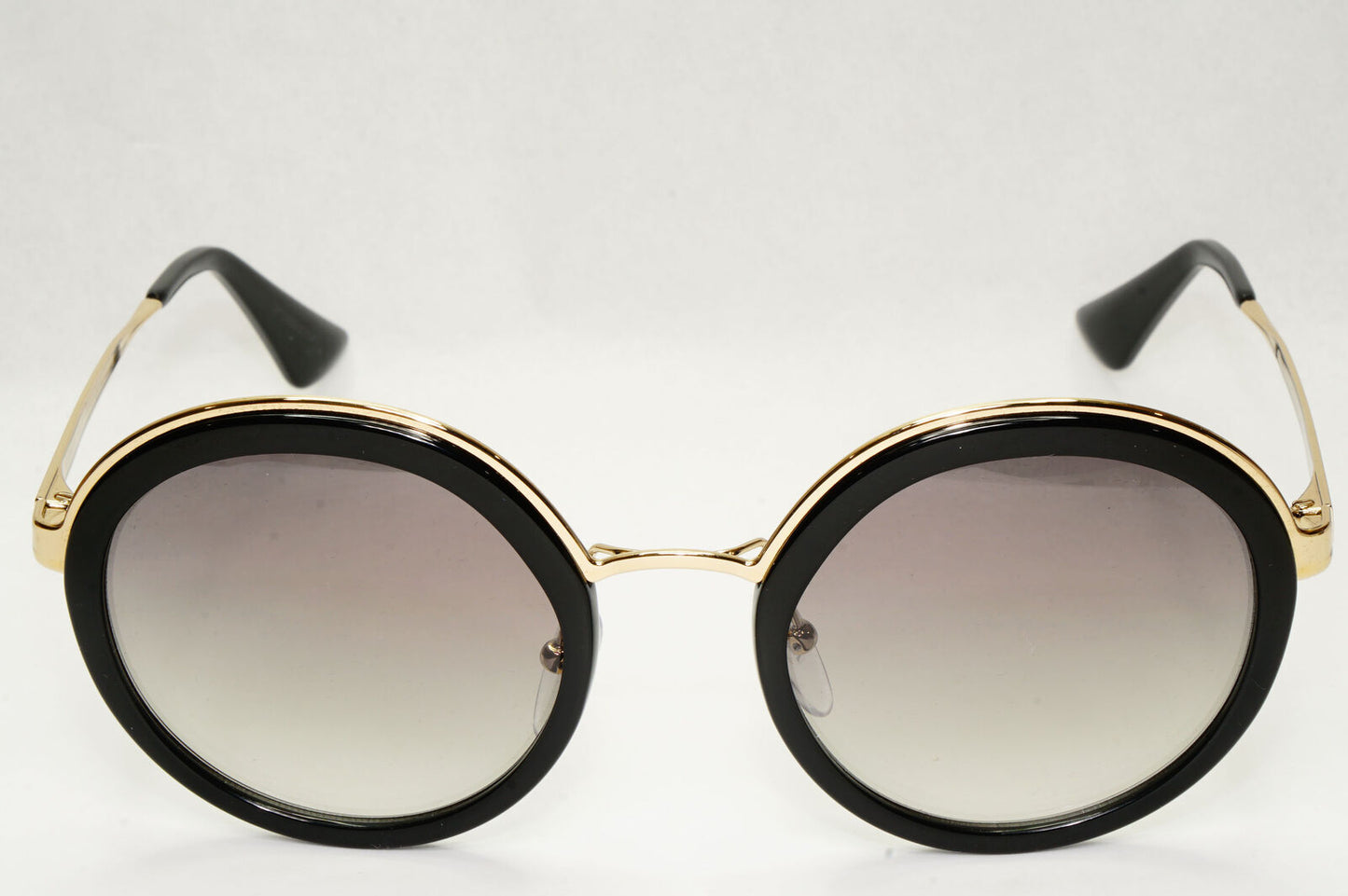 Prada Sunglasses Round Black Gold Grey Gradient PR50TS SPR 50T 1AB-0A7 54mm