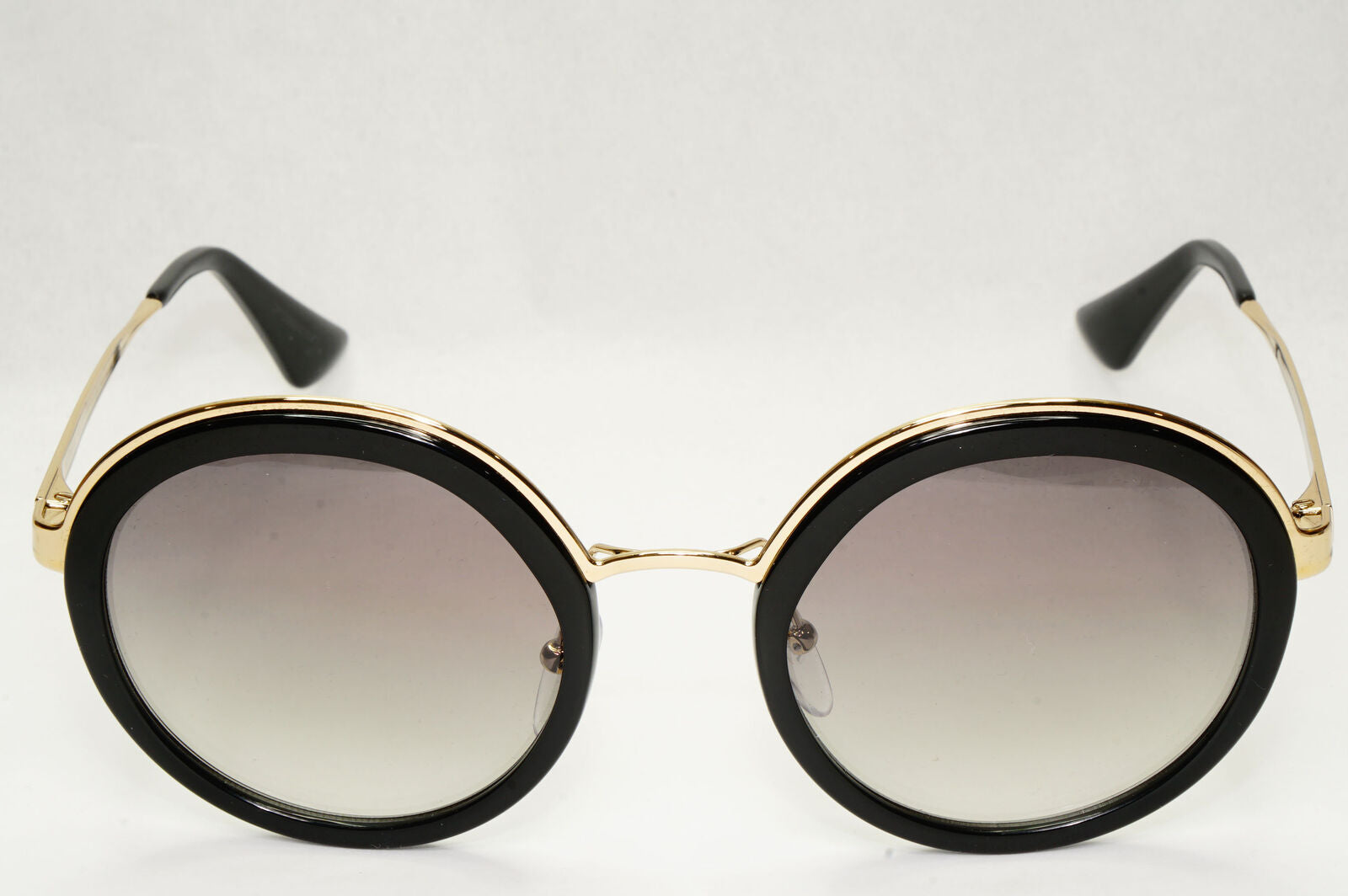 Prada Sunglasses Round Black Gold Grey Gradient PR50TS SPR 50T 1AB-0A7 54mm