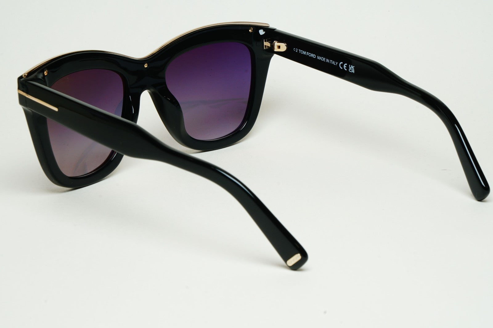 Tom Ford Sunglasses Julie Black Grey Square Gold T FT0685 TF 685 01C 52mm