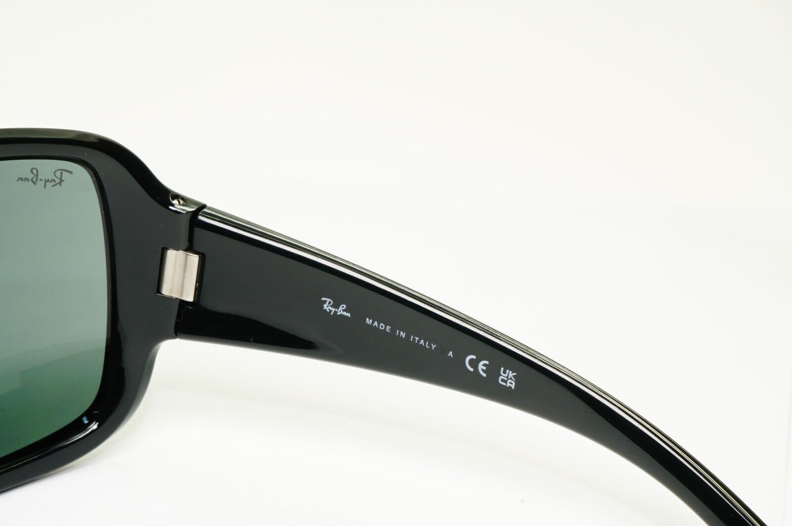 Ray-Ban Sunglasses Square Oversized Black Dark Green Powderhorn RB 4347 601/71