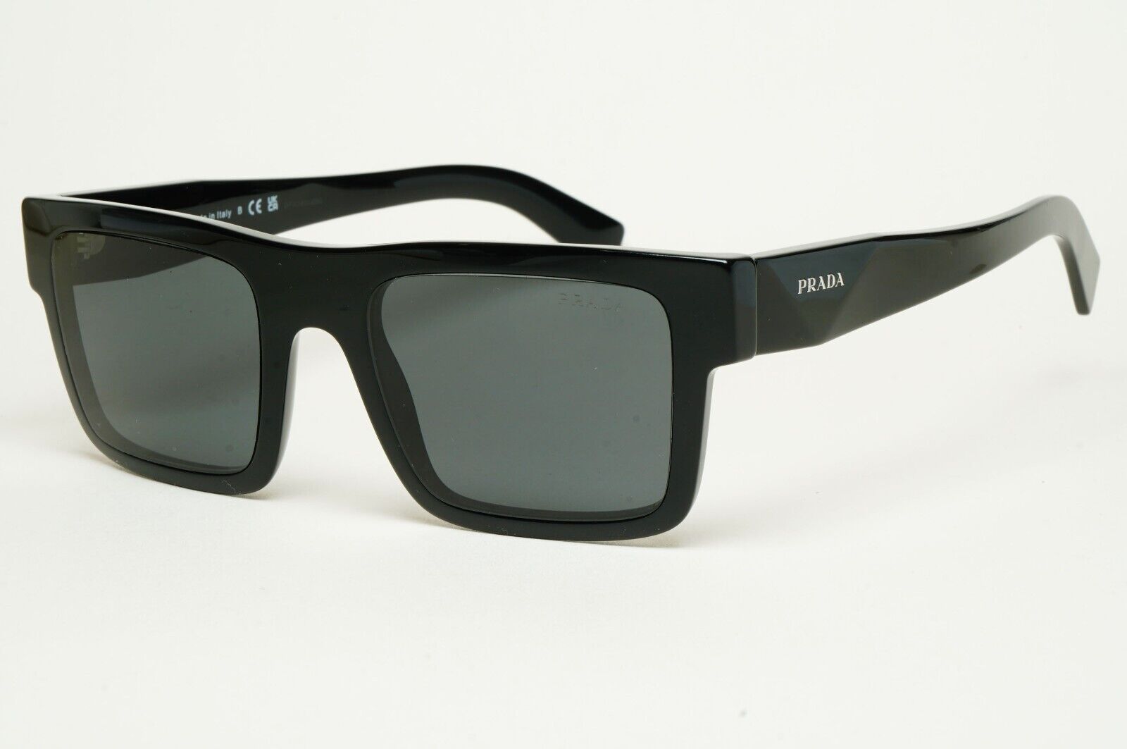 Prada Sunglasses 2023 Black Symbole Square PR19WS SPR 19W 1AB-5S0 52mm 210125